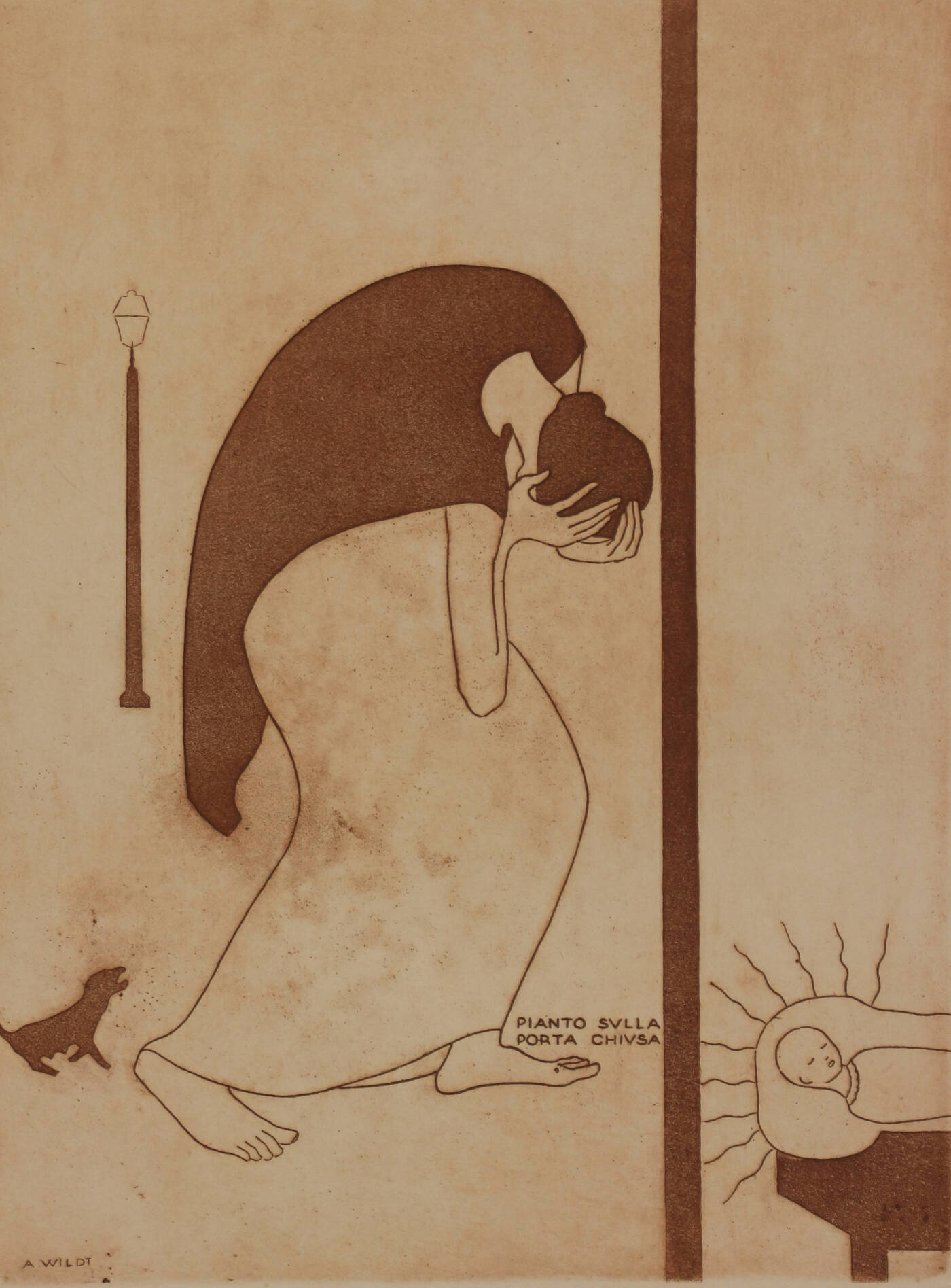 ADOLFO WILDT - 'Pianto sulla porta chiusa'