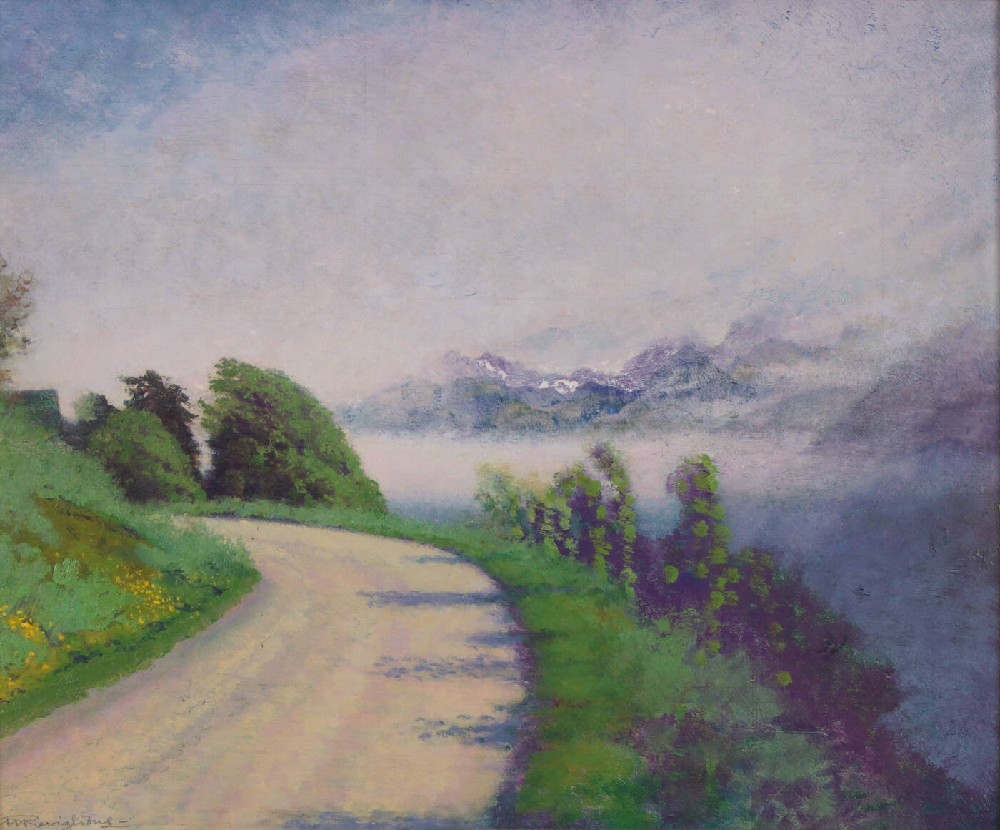 MARIO REVIGLIONE - 'Giornata di vento in val d'Ayas' 1929