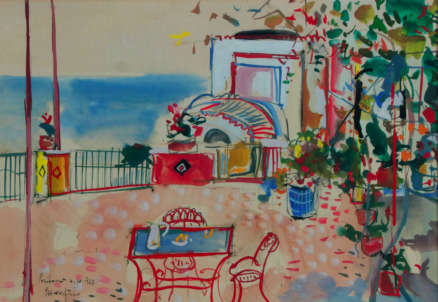 ETTORE FICO - 'Positano' 6/10/1967