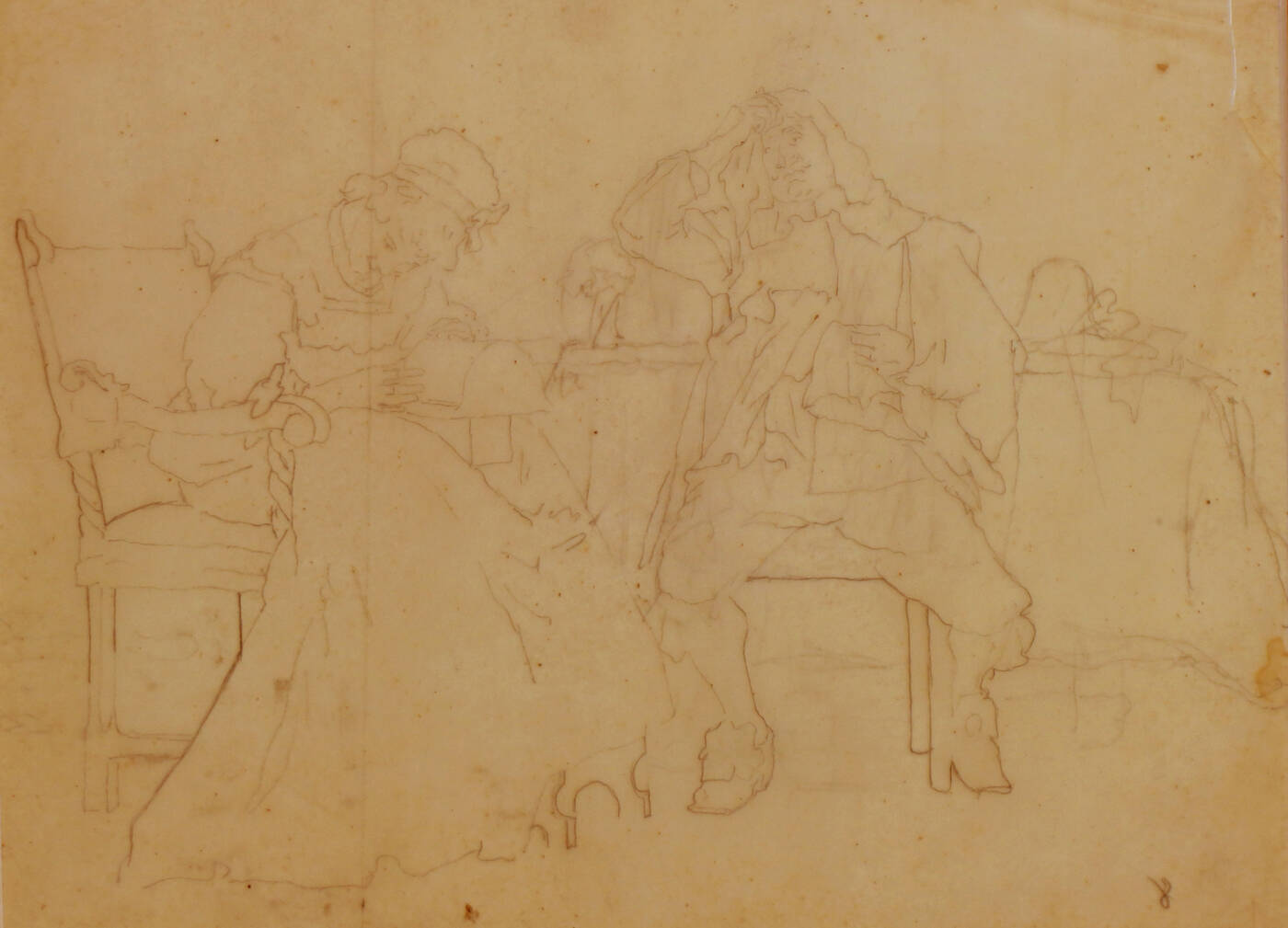 GIOVANNI BATTISTA QUADRONE - 'Una dichiarazione difficile' 1874