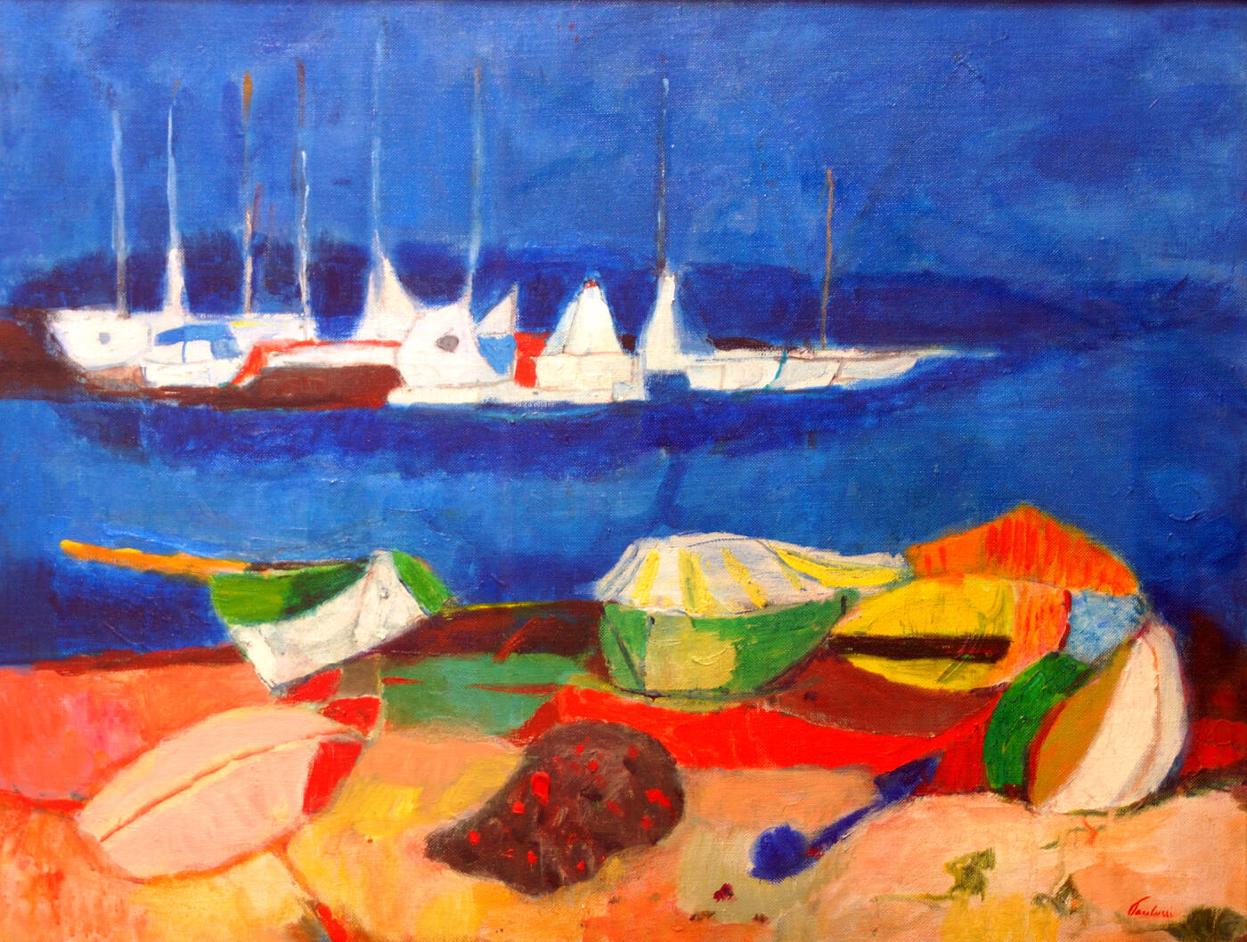 ENRICO PAULUCCI - 'Barche e panfili' 1972