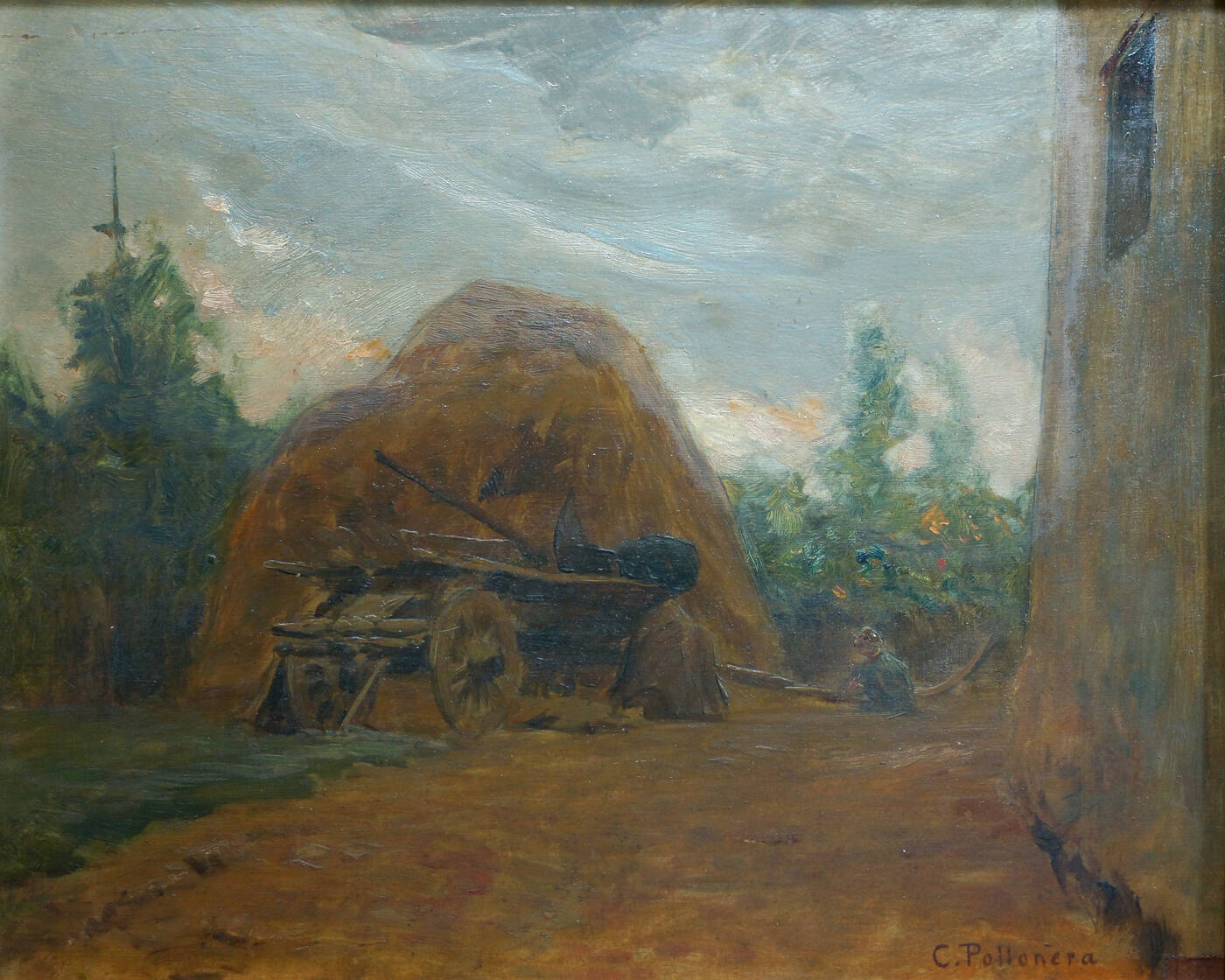 CARLO POLLONERA - 'Nell'aia'