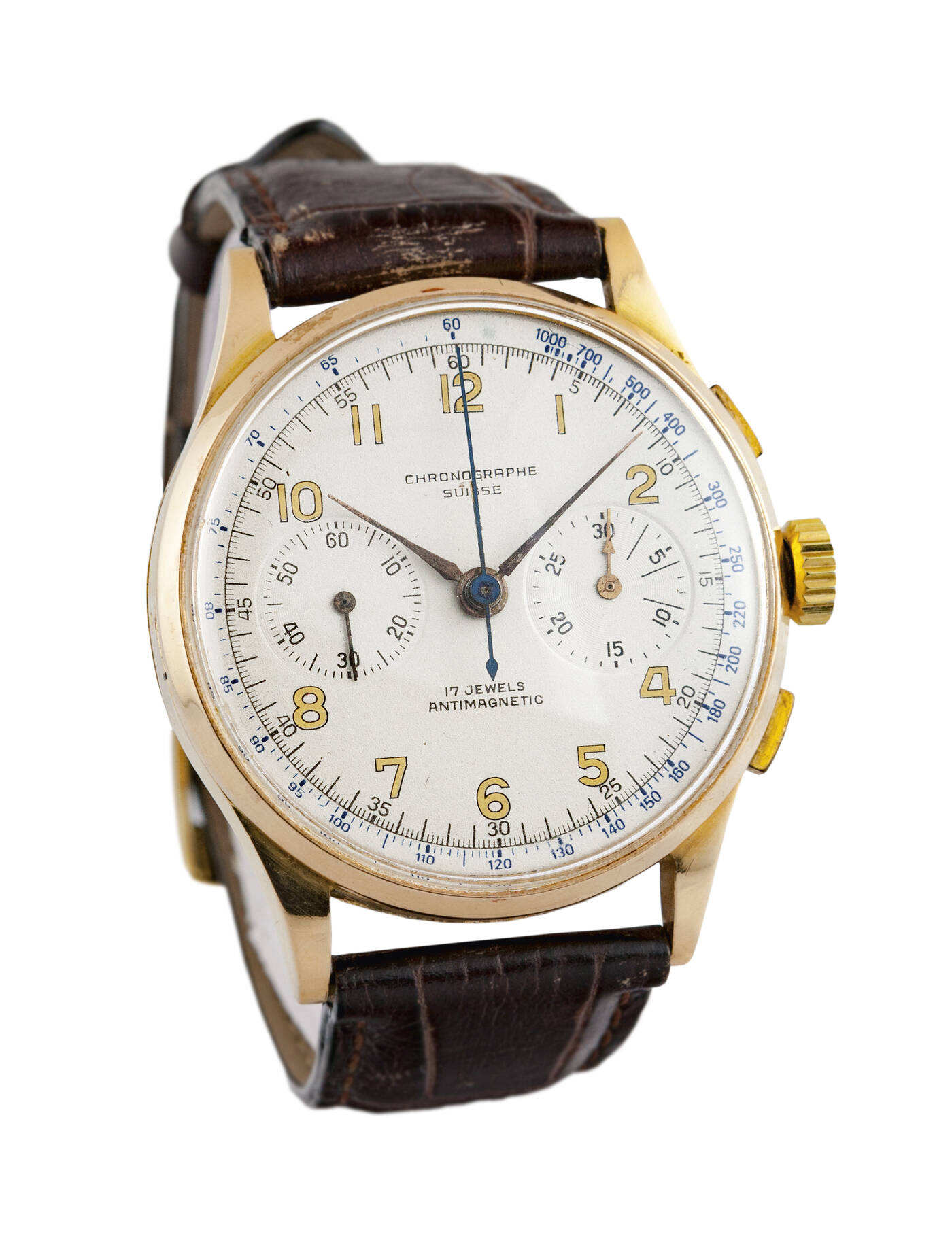 CRONOGRAPHE SUISSE - Cronografo 'Capsulet' a due contatori, anni '50