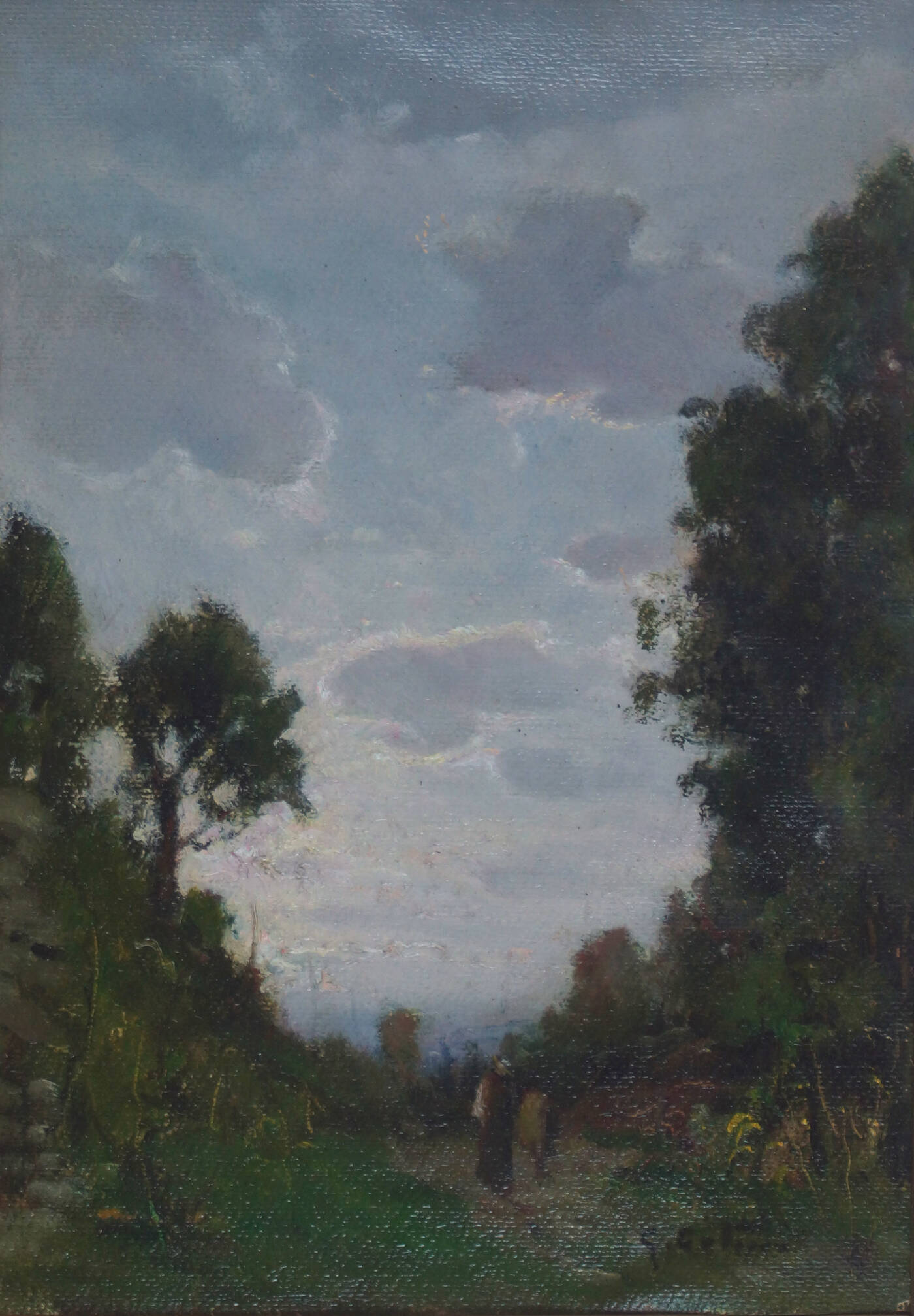 GIOVANNI COLMO - 'Paesaggio con figure'