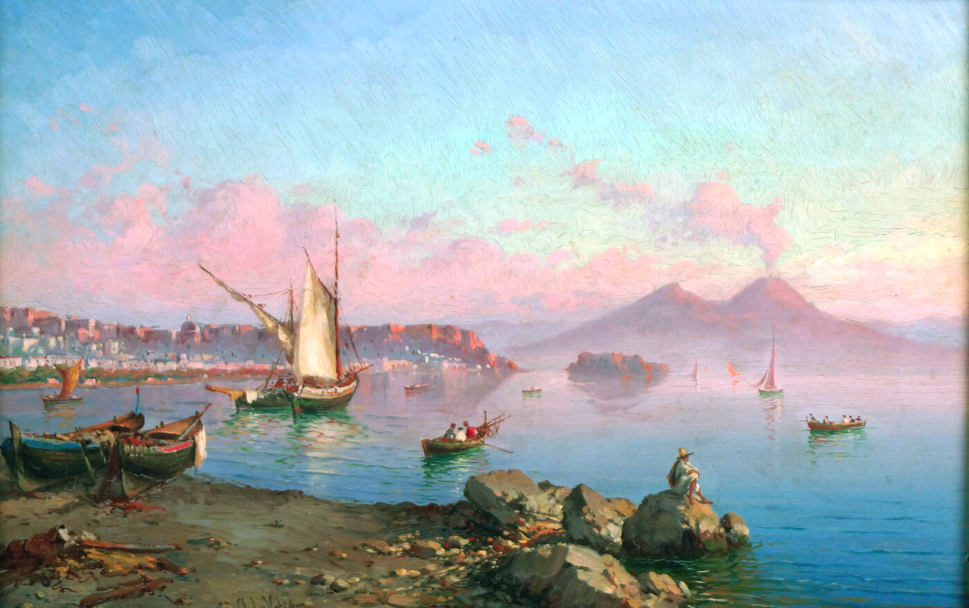 ALESSANDRO LA VOLPE - 'Veduta del golfo di Napoli'