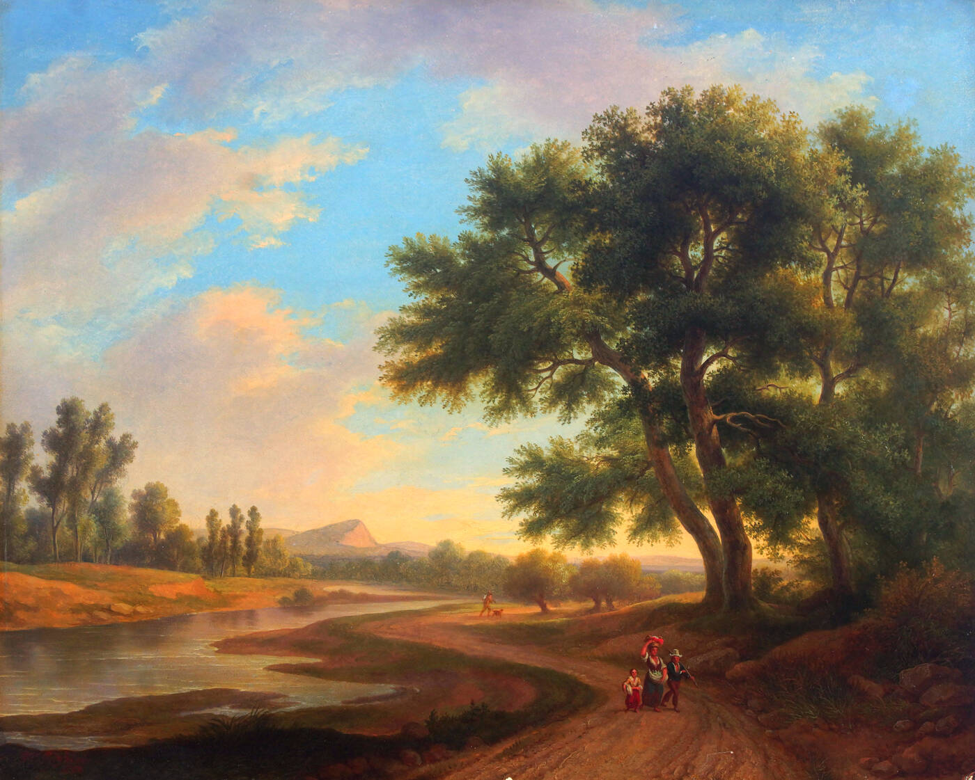 PITTORE NON IDENTIFICATO - 'Paesaggio con figure'