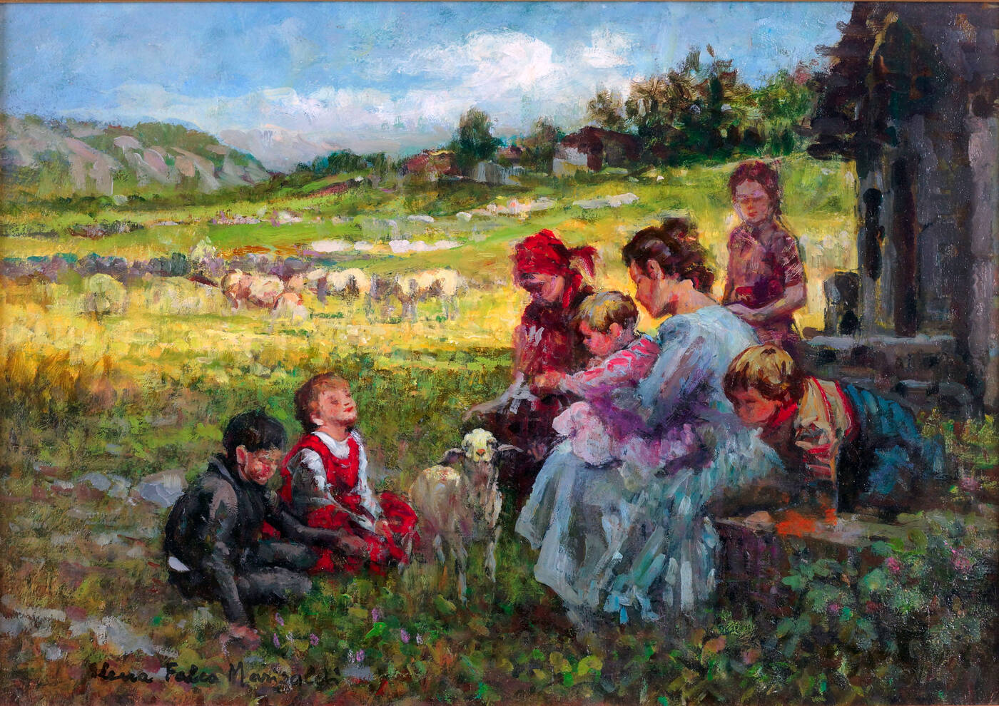ELENA MARISALDI FALCO - 'Famiglia in campagna'