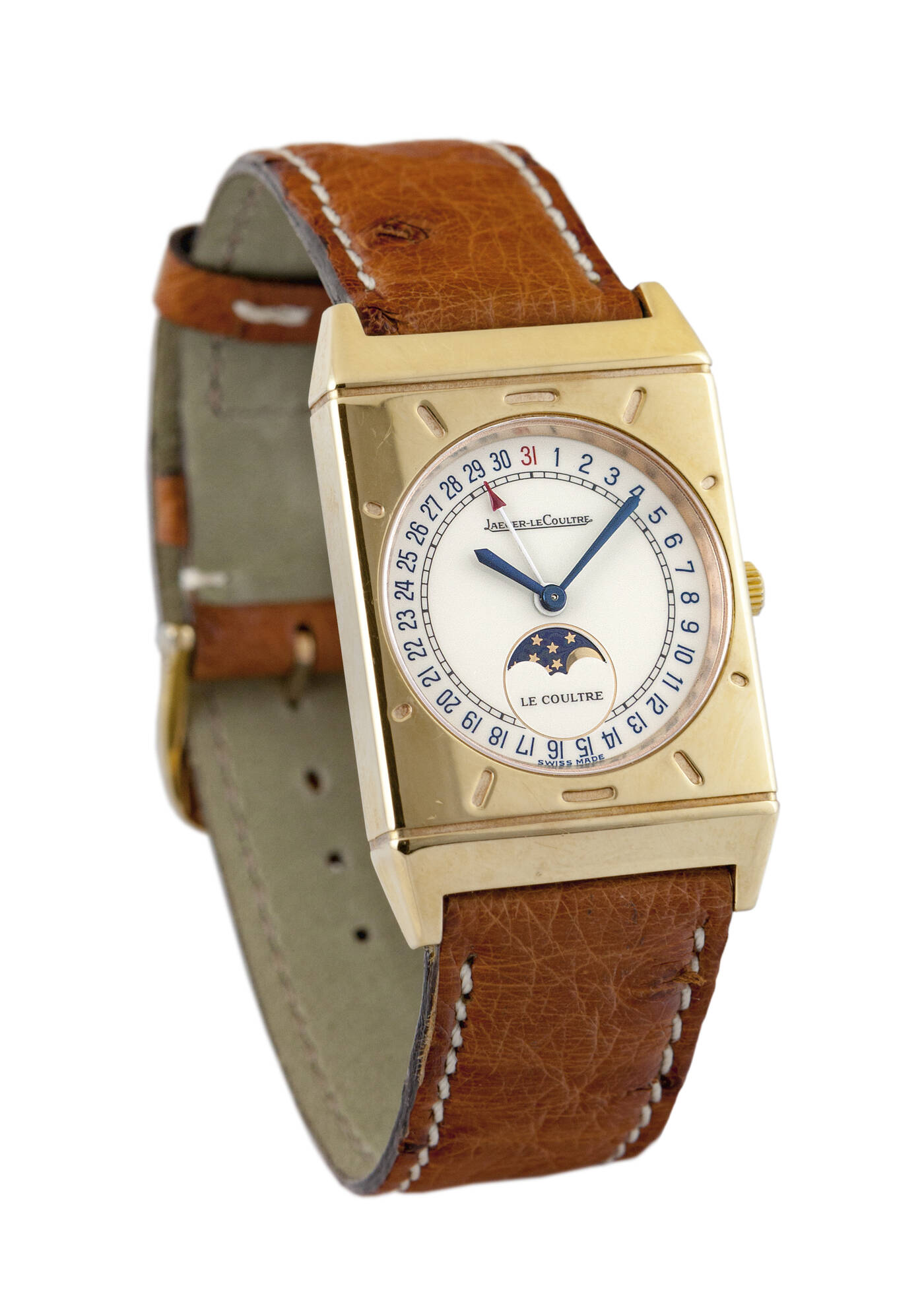 JAEGER LE COULTRE - Calendario con fasi di luna, ref. 400.7.20, anni '90