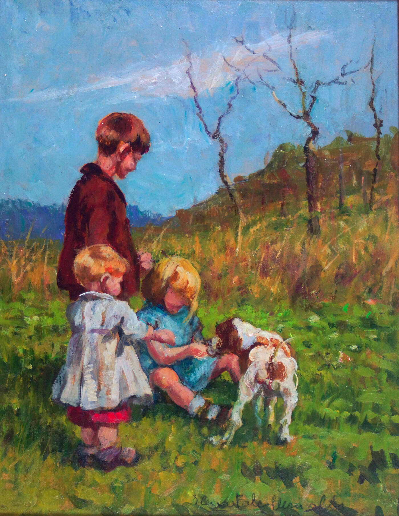 ELENA MARISALDI FALCO - 'Bimbi e cane'