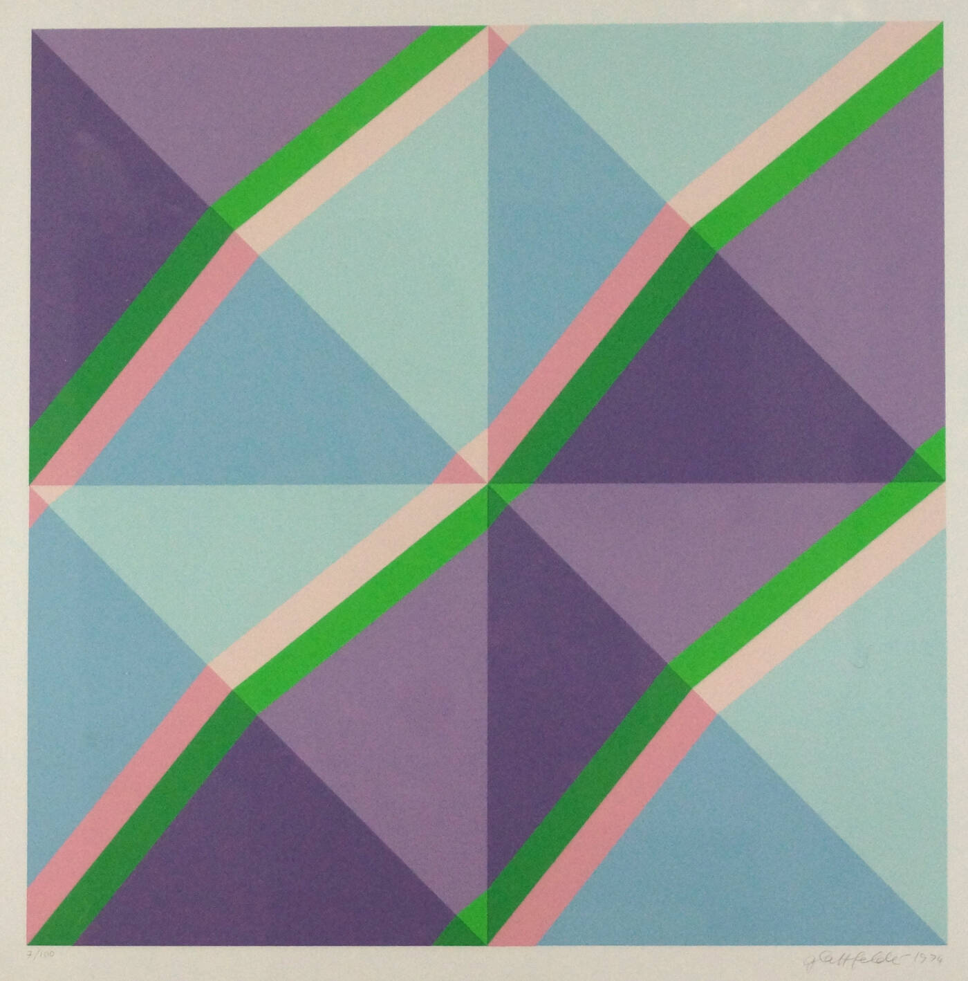 HANS JORG GLATTFELDER - 'Composizione' 1974