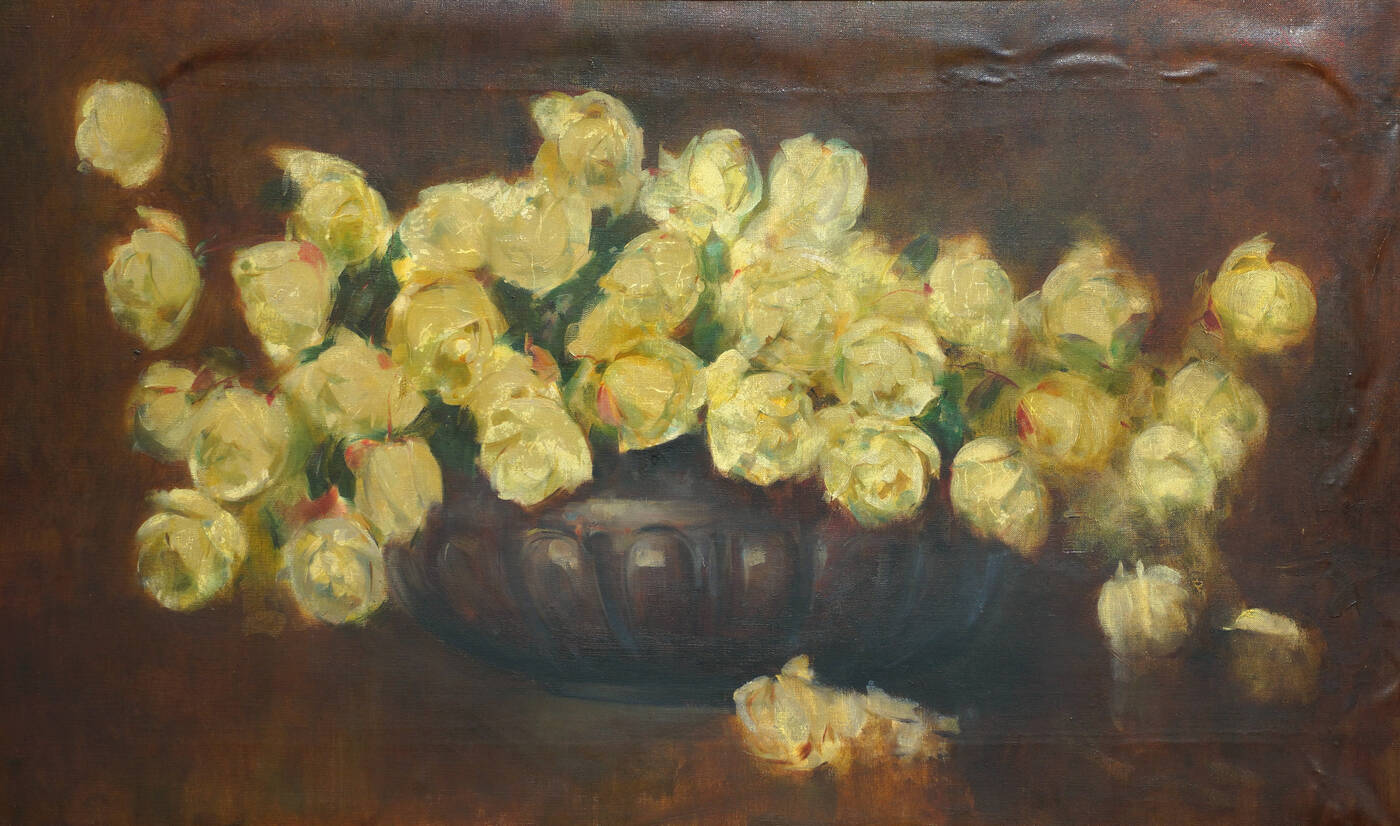 LUIGI SERRALUNGA - 'Vaso di rose tea'