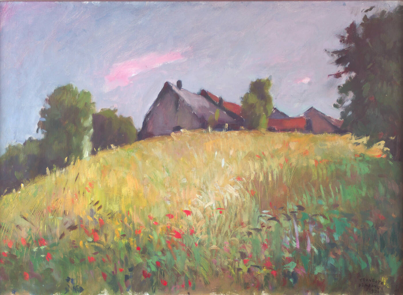 TEONESTO DEABATE - 'Scorcio collinare' 1970