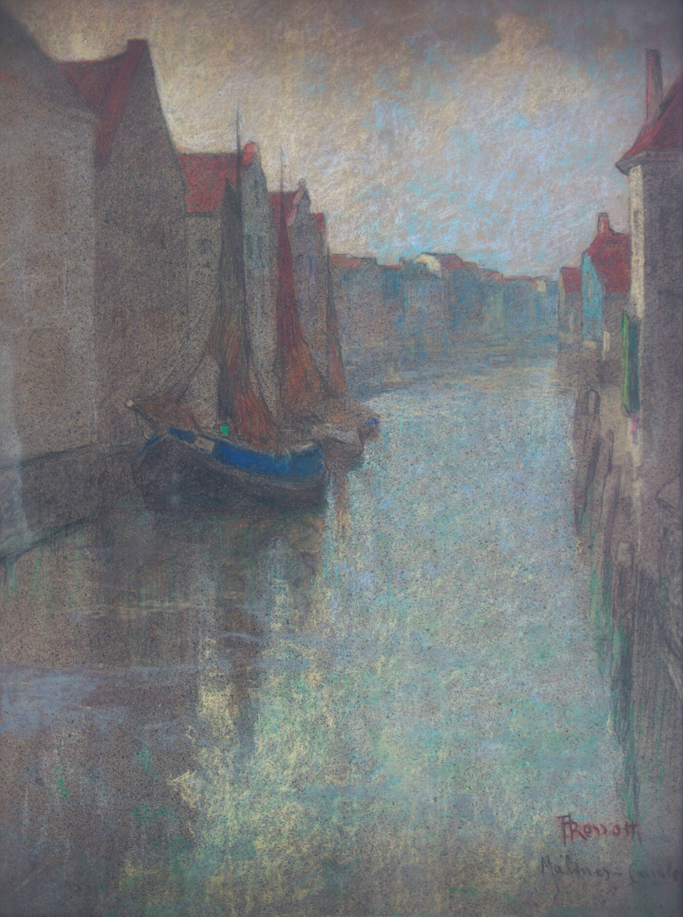 ANGELO ROSSOTTI MATTEODA - 'Canale a Malines' anni '910