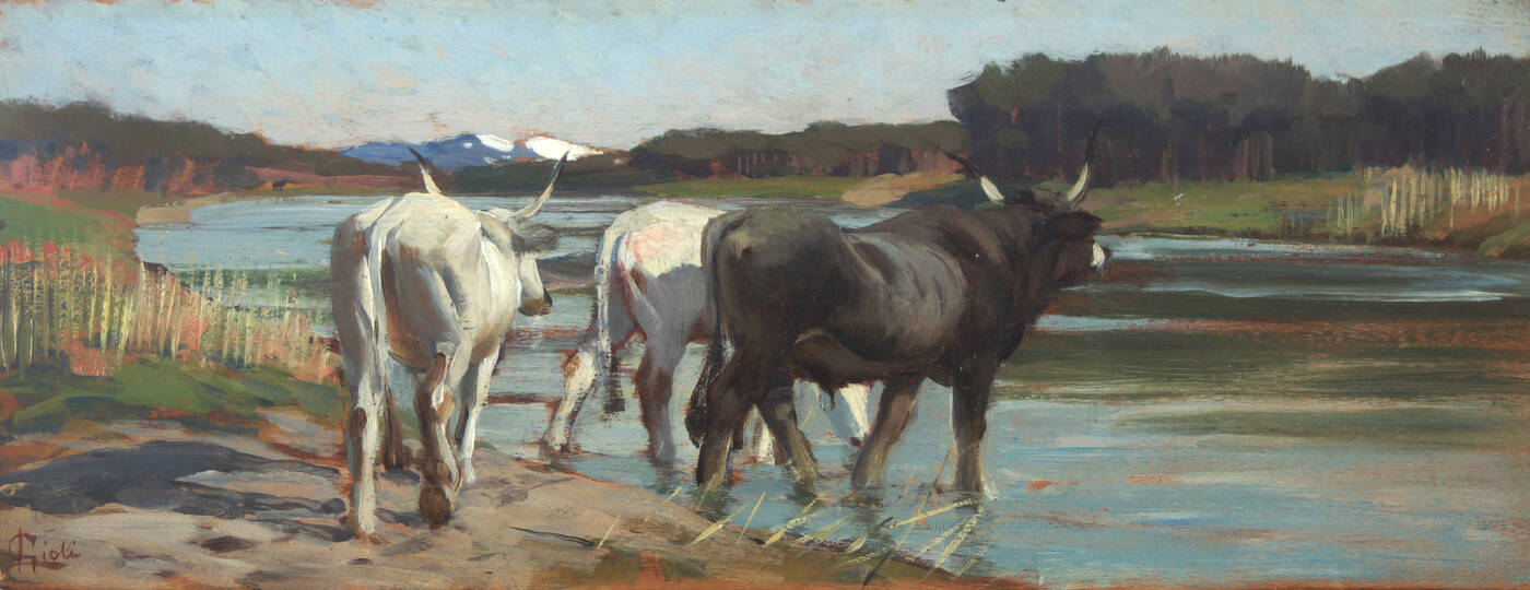 LUIGI GIOLI - 'Campagna pisana' marzo 1887