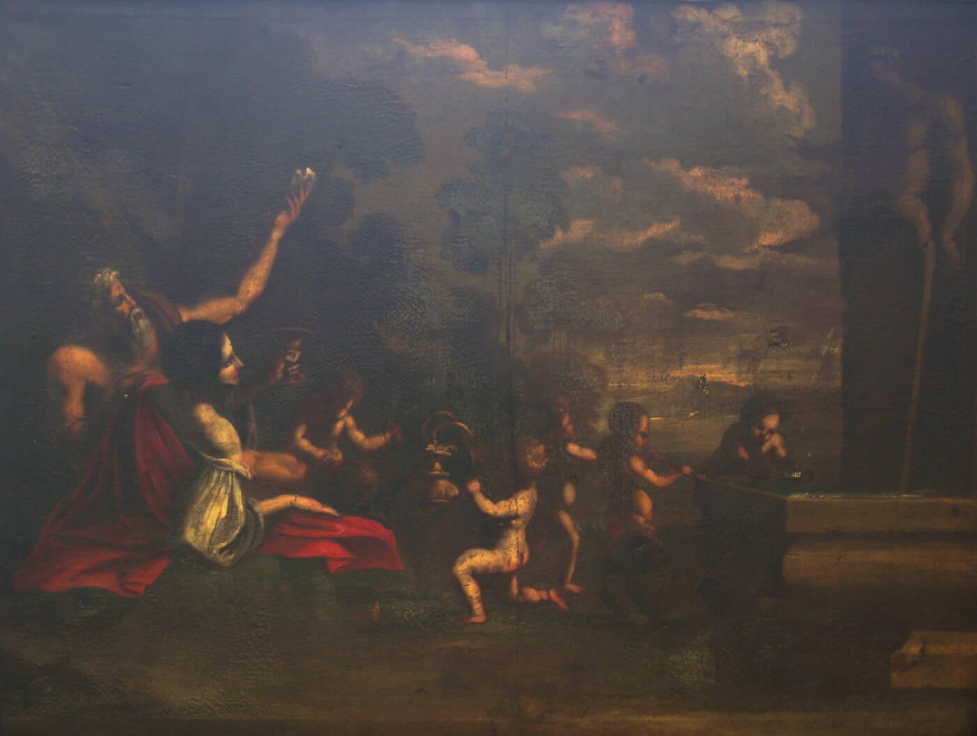 PITTORE ANONIMO DEL XVII SECOLO  - 'Scena mitologica'<br>