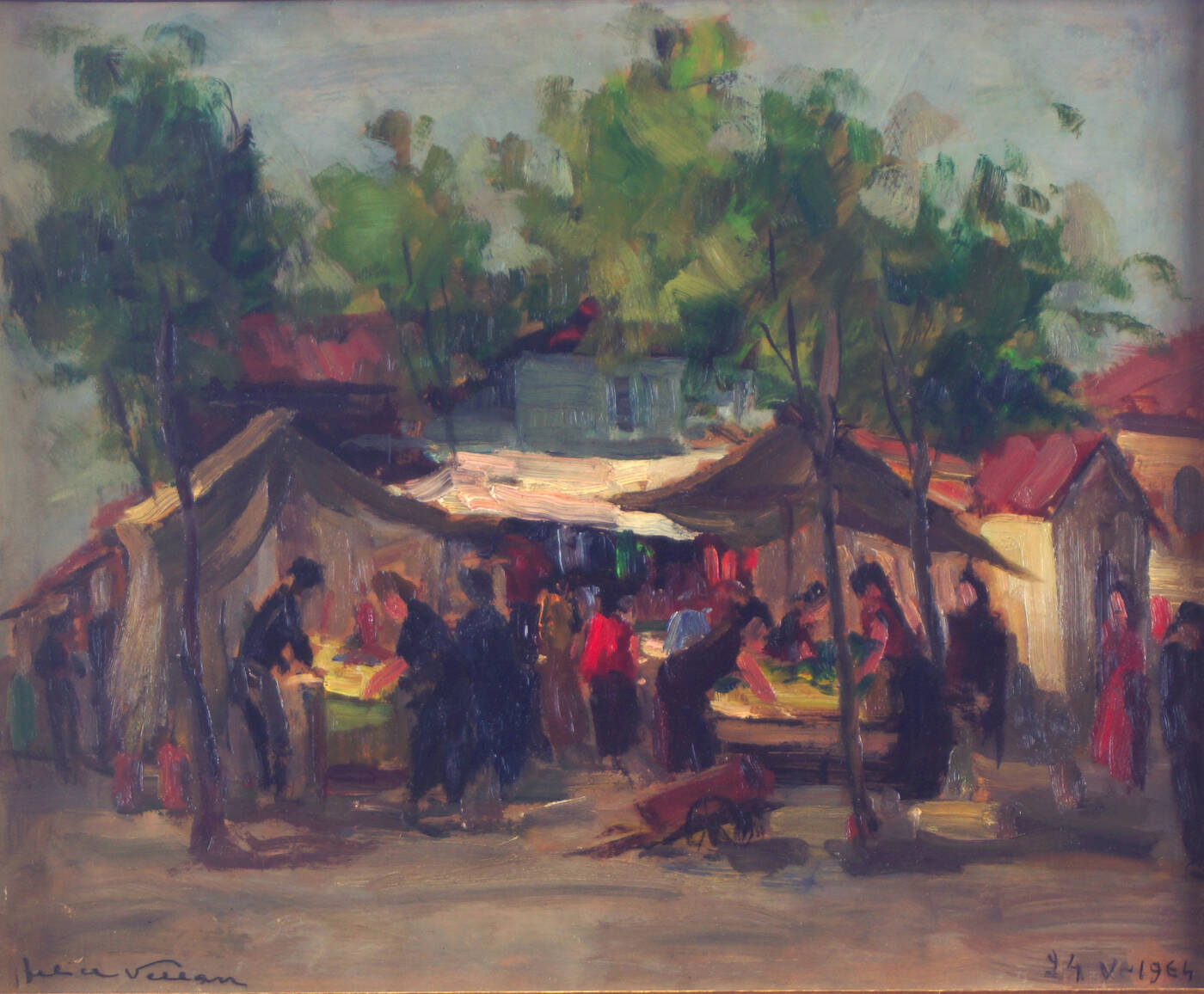 FELICE VELLAN - 'Piccolo mercato a Mazzé' 24.V.1964