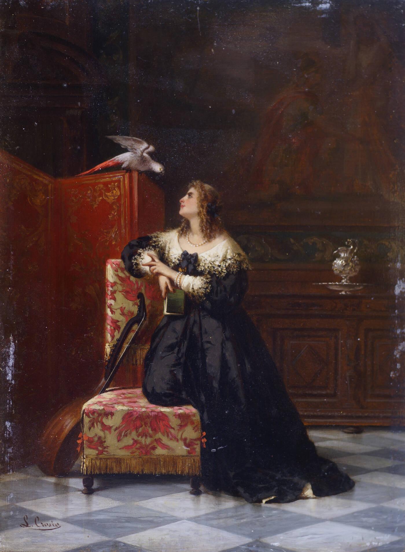 LUIGI CROSIO - 'Dialogo con il pappagallo'