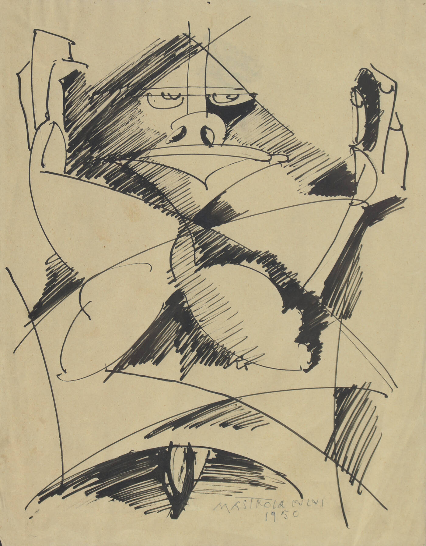 UMBERTO MASTROIANNI - 'Composizione' 1950