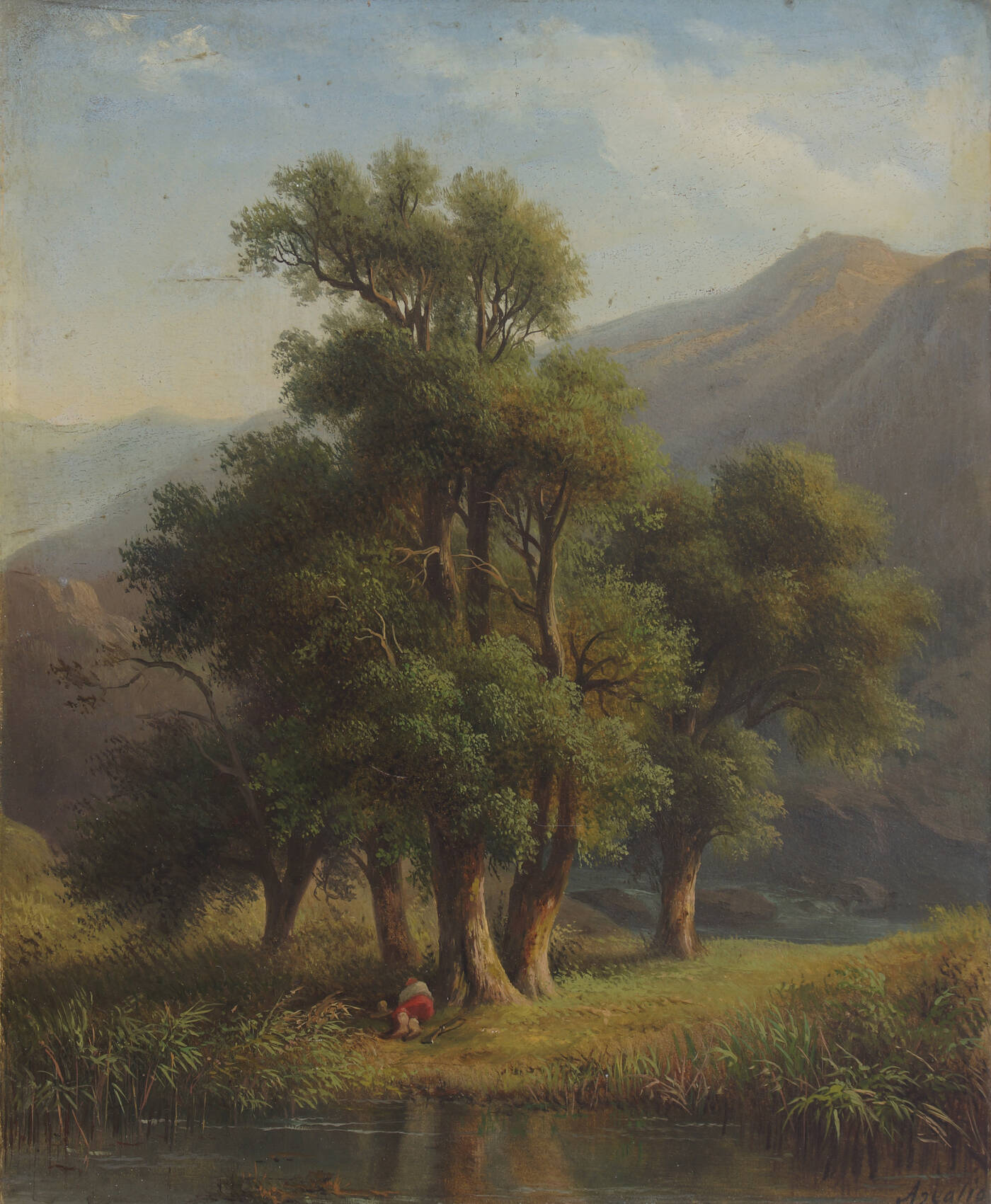 MASSIMO D'AZEGLIO - 'Riposo dopo la caccia' 