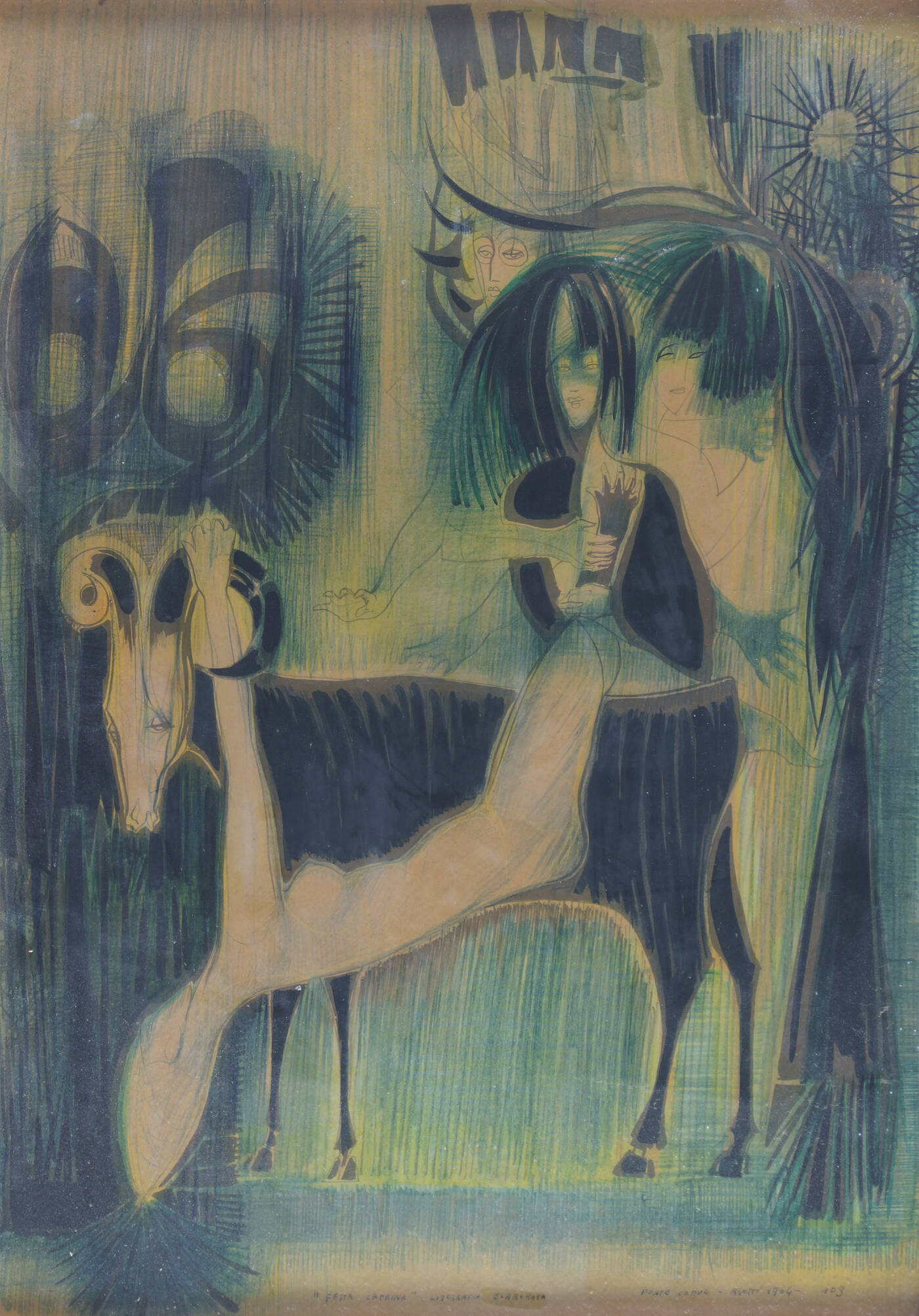 PONTE CORVO (Raffaele Pontecorvo) - 'Festa caprina' agosto 1964