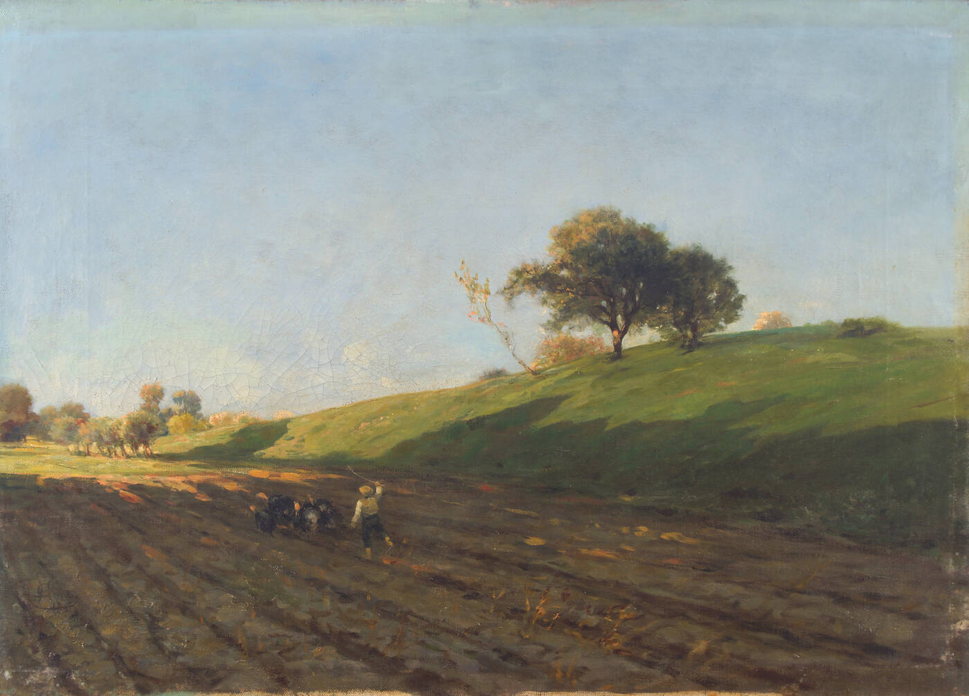 GIACOMO GANDI - 'Bimbo che conduce i tacchini' 1881