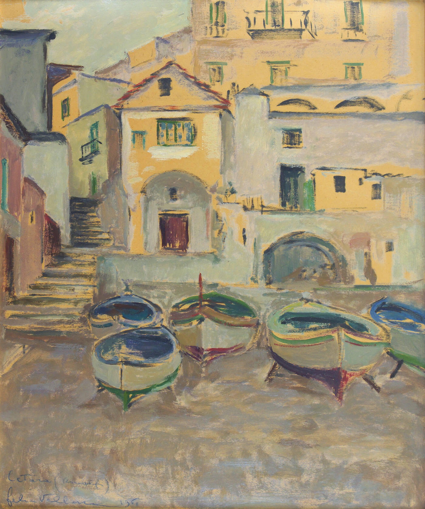 FELICE VELLAN - 'Cetara (Amalfi)' 1960
