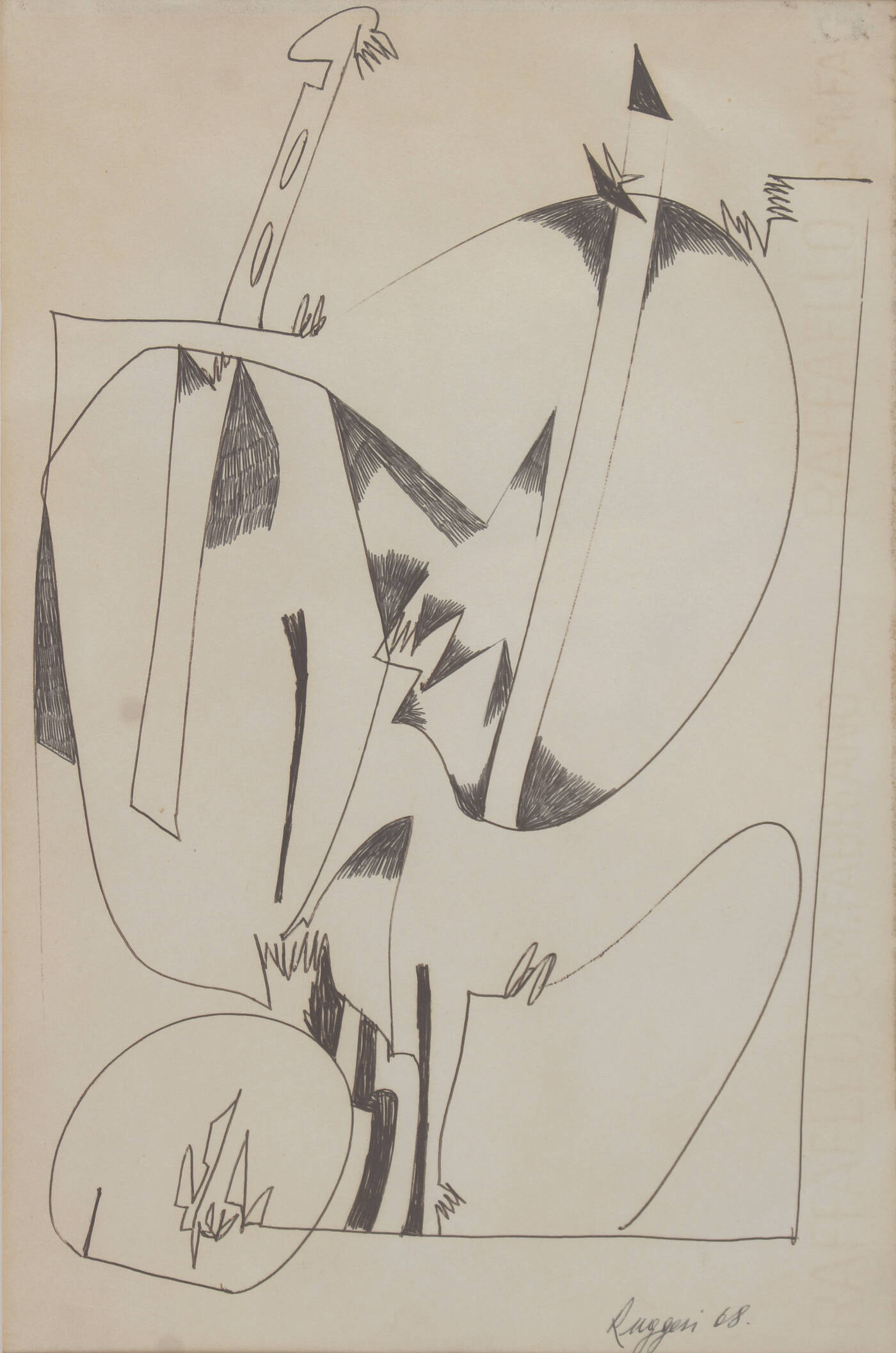 PIERO RUGGERI - 'Composizione' 1968