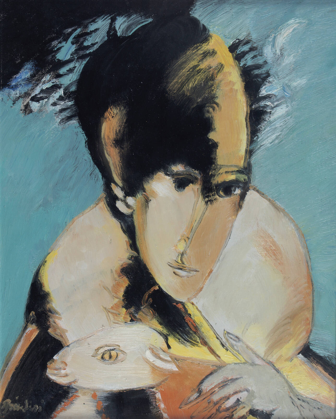 REMO BRINDISI - 'Donna con agnellino'