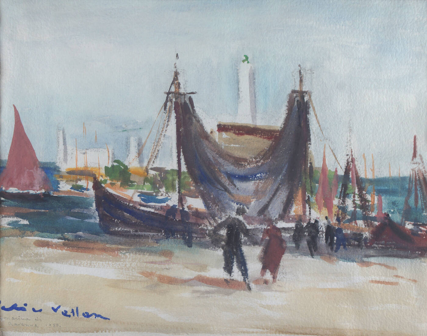 FELICE VELLAN - 'Marina di Ravenna' 1958