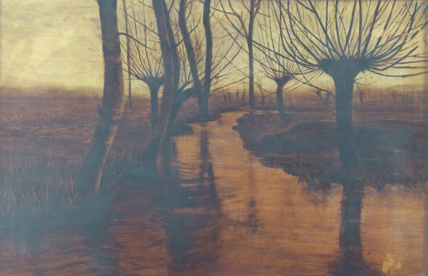 PITTORE ANONIMO - 'Corso d'acqua'