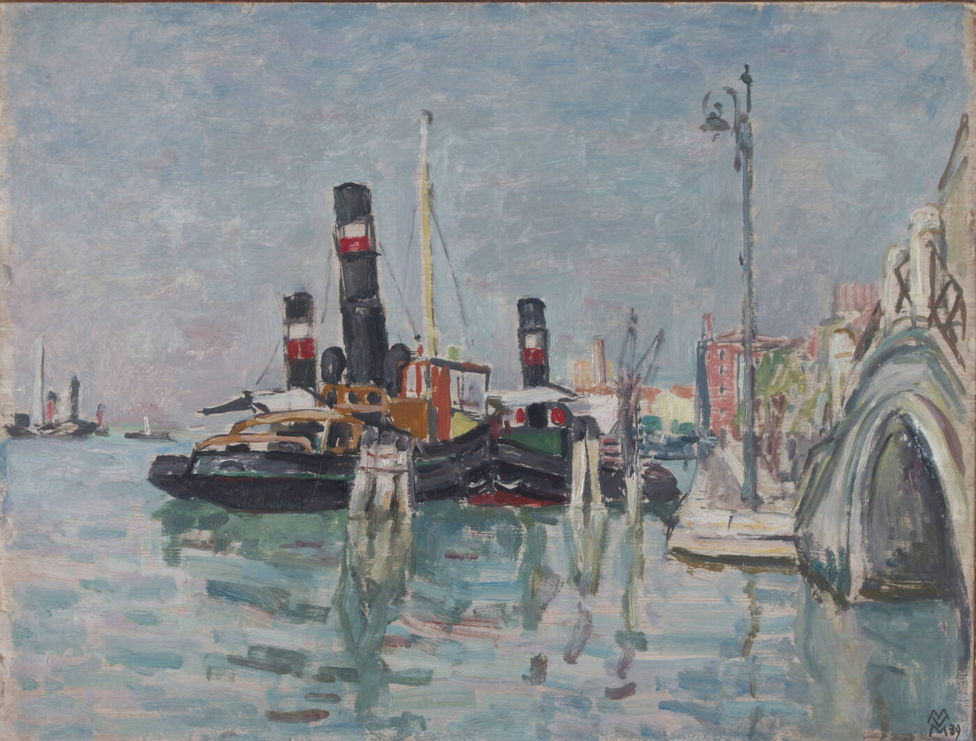 MARIO VELLANI MARCHI - 'Rimorchiatori alle zattere' 1939