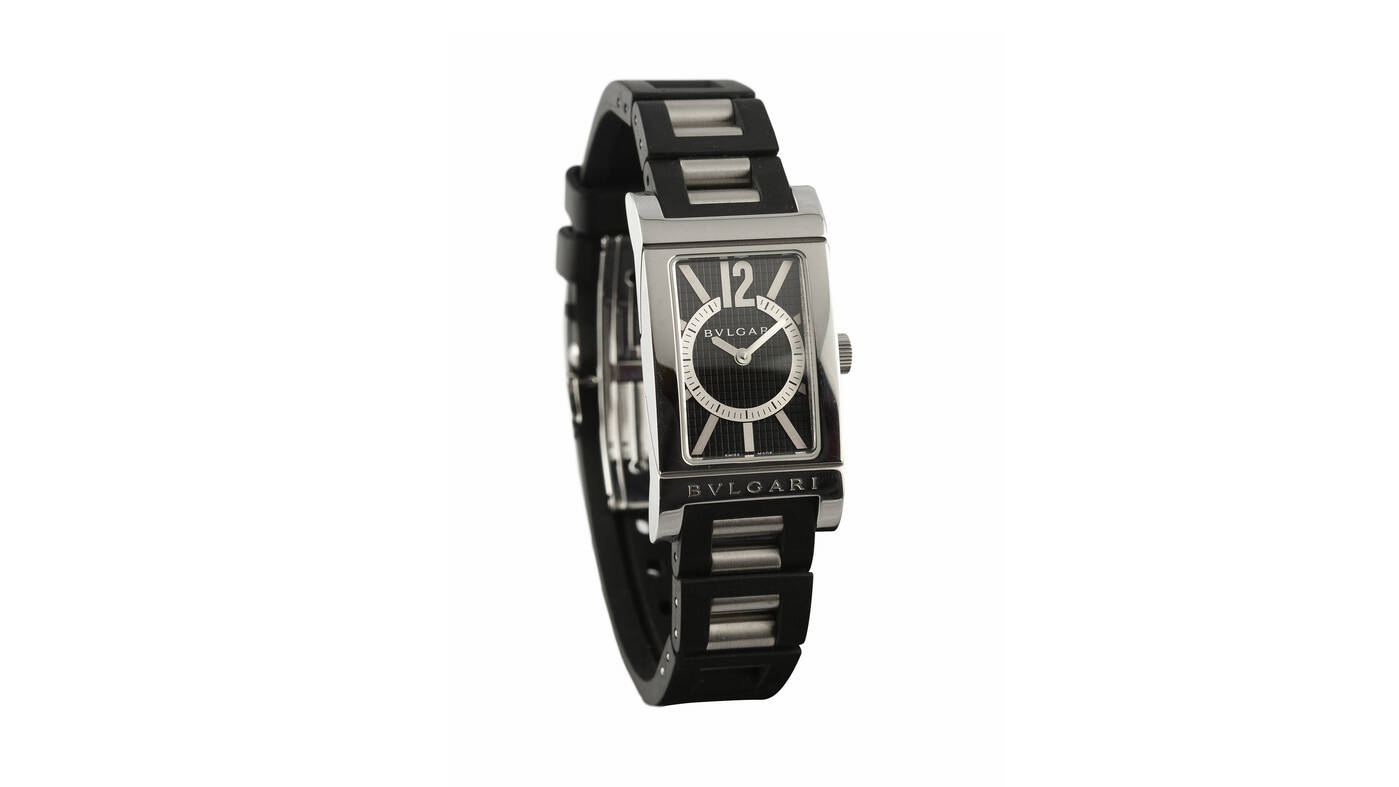 BULGARI - Mod. 'Rettangolo', ref. RT 395, serie recente