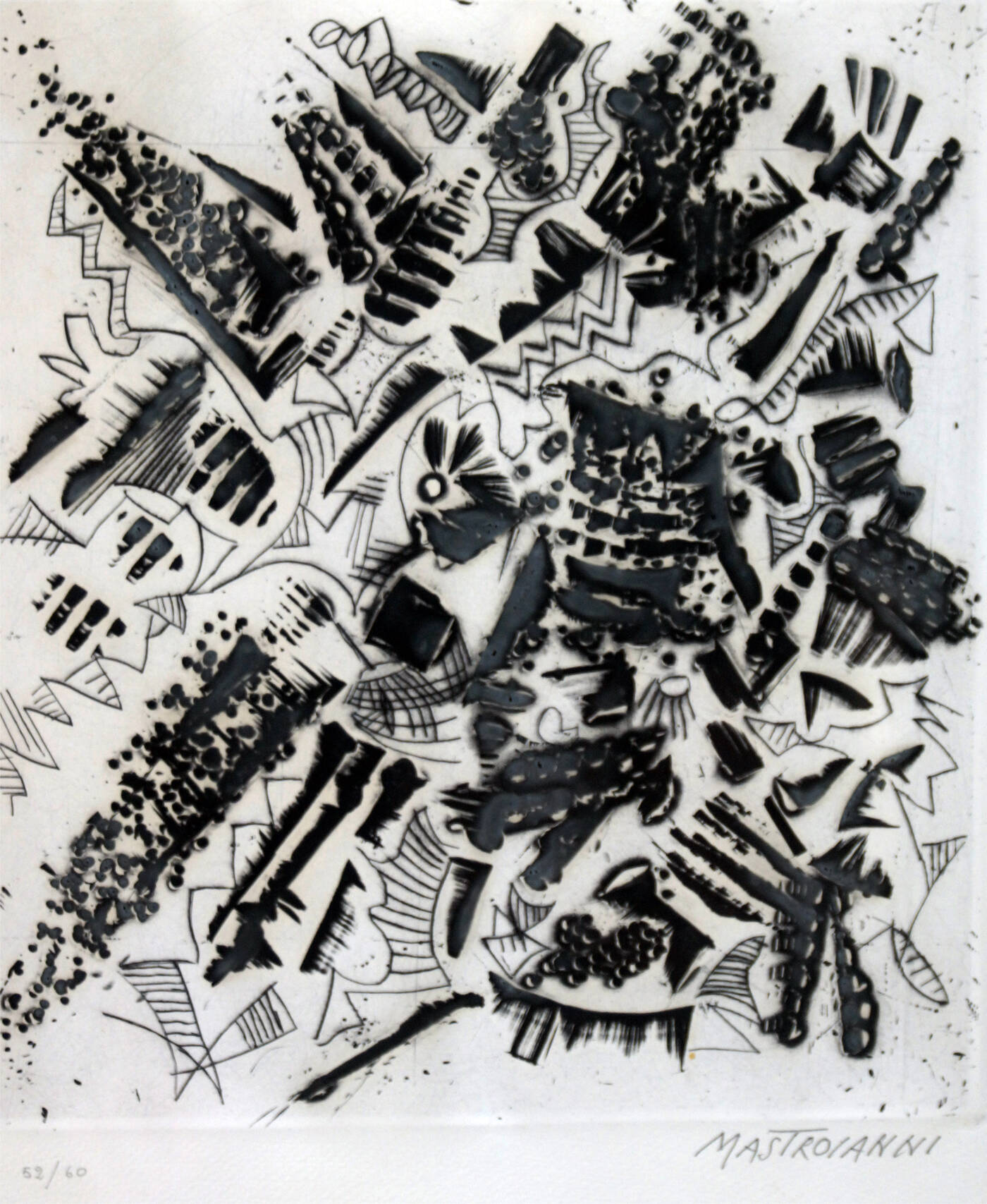 UMBERTO MASTROIANNI - 'Composizione astratta'