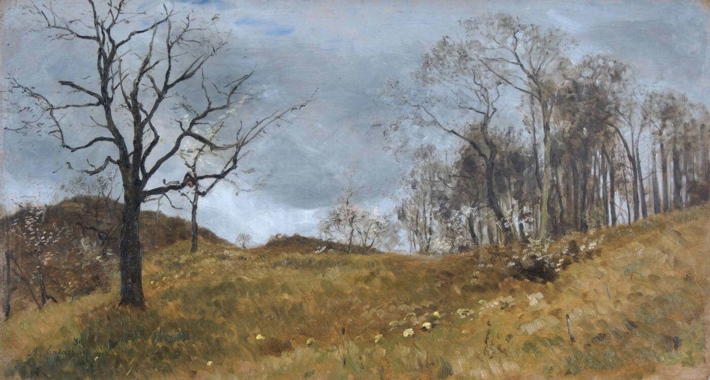 MARCO CALDERINI - 'Paesaggio autunnale' 1891