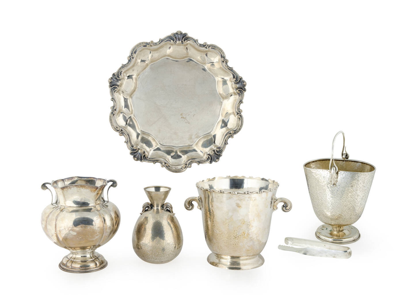 LOTTO DI CINQUE OGGETTI IN ARGENTO