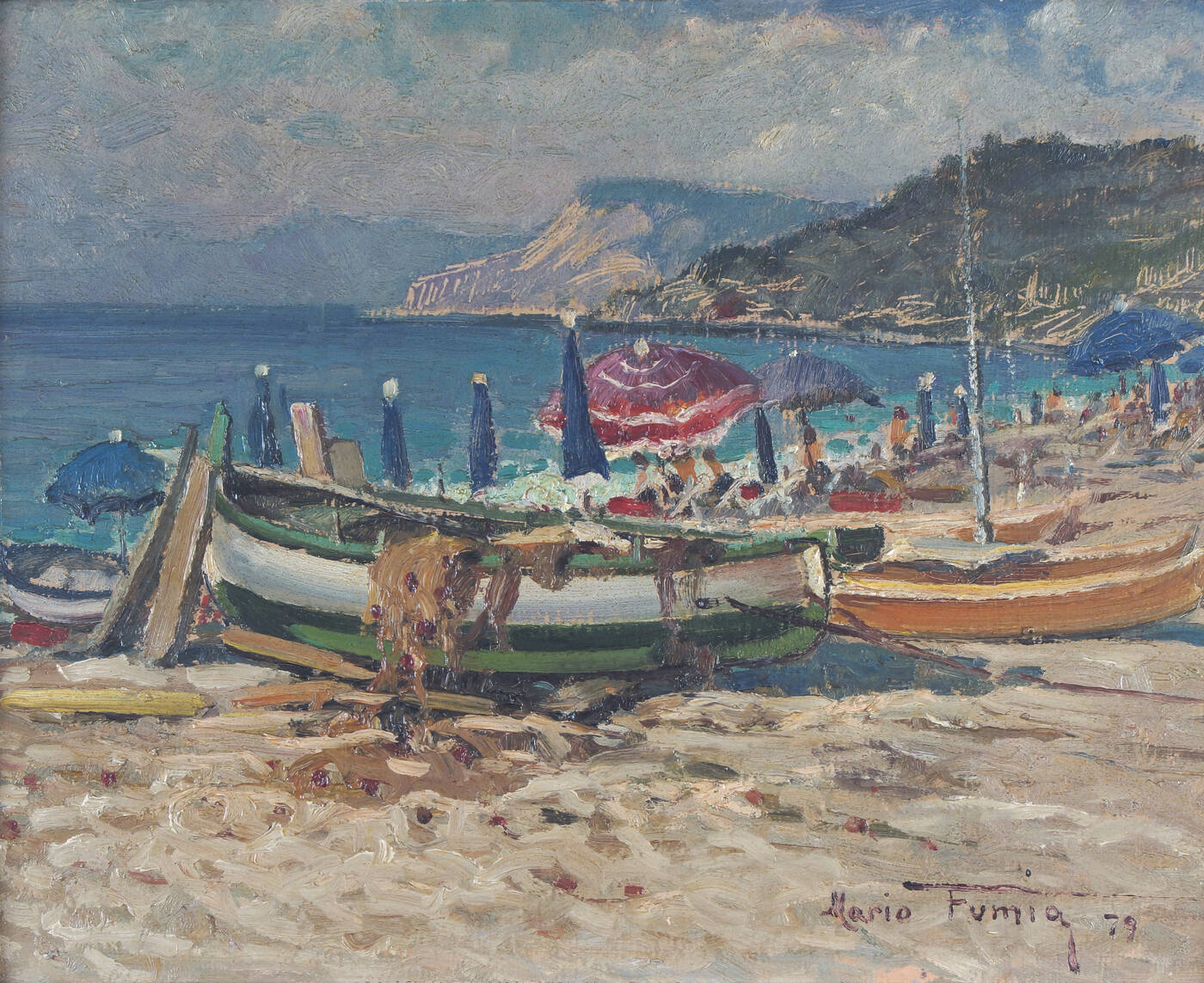 MARIO FUMIA - 'La spiaggia (Varigotti)' 1979