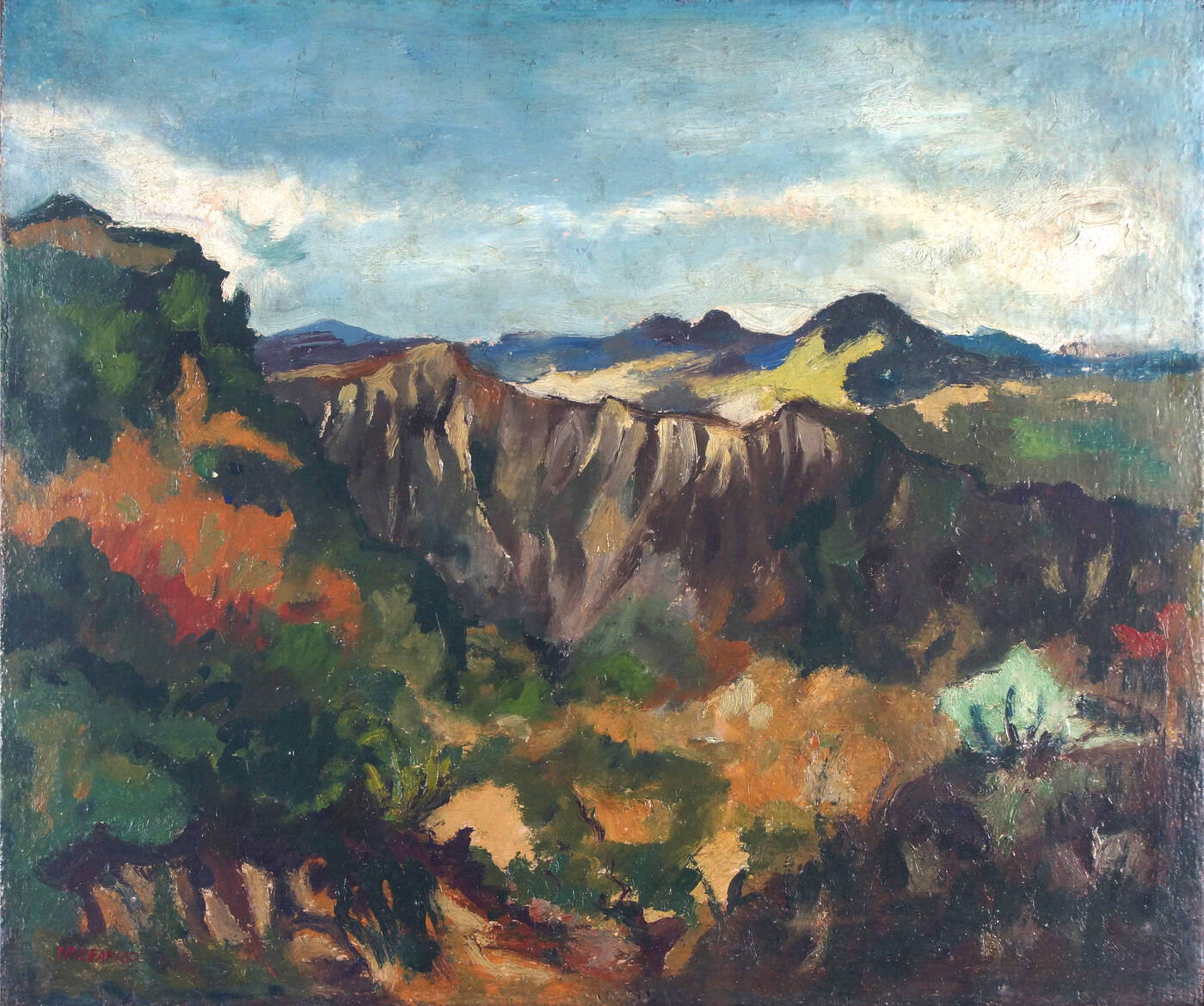 LEONARDO SPREAFICO - 'Paesaggio montuoso a Pisticci'