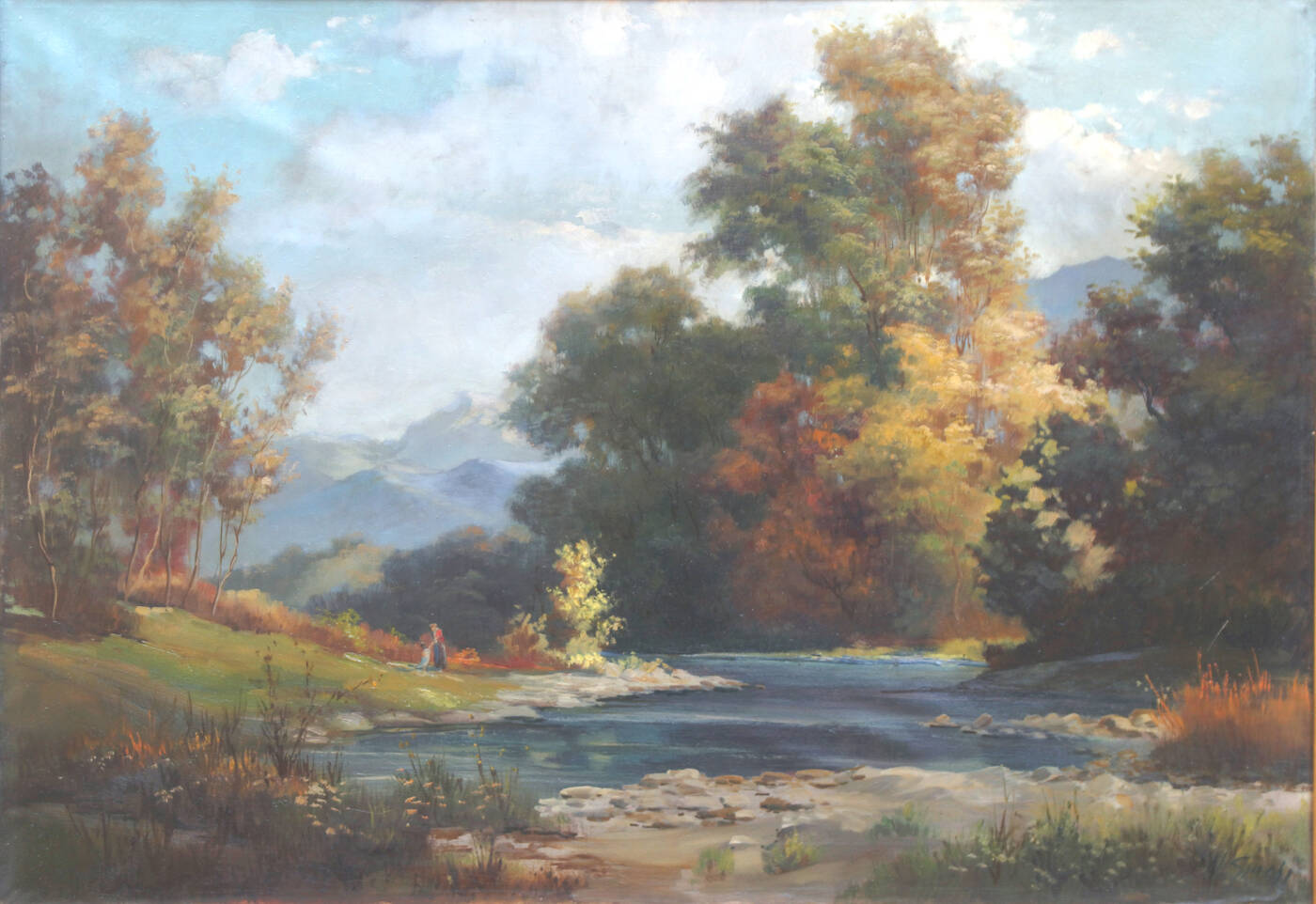 GRECHI OMOBONO (NINO) - 'Lavandaia al torrente'