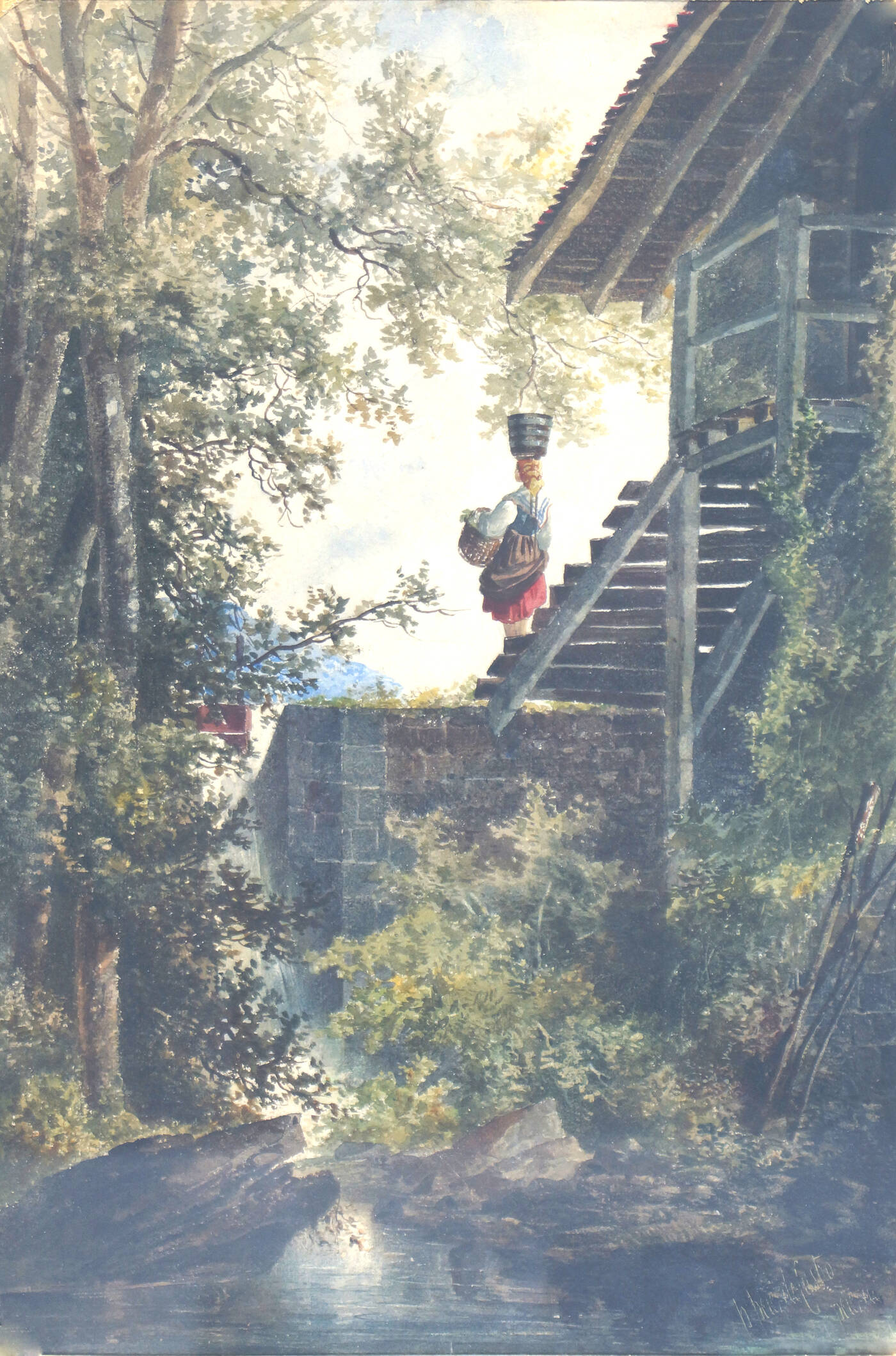 PITTORE NON IDENTIFICATO - 'Portatrice d'acqua'