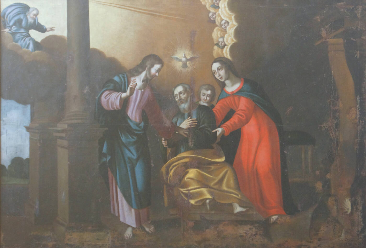 PITTORE PIEMONTESE DEL XVIII SECOLO - 'Morte di San Giuseppe'