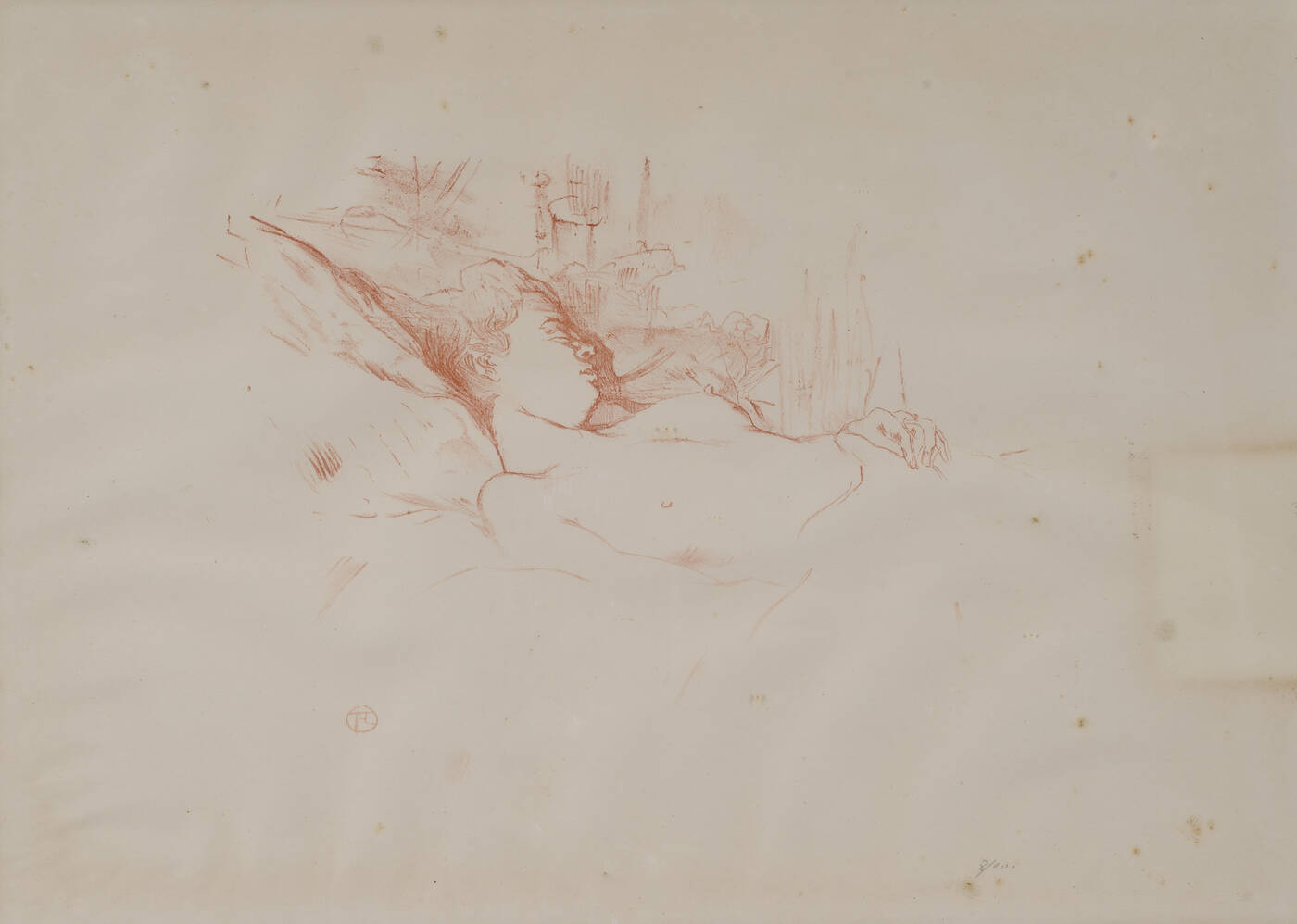 HENRY DE TOULOUSE.LAUTREC - 'Le repos'