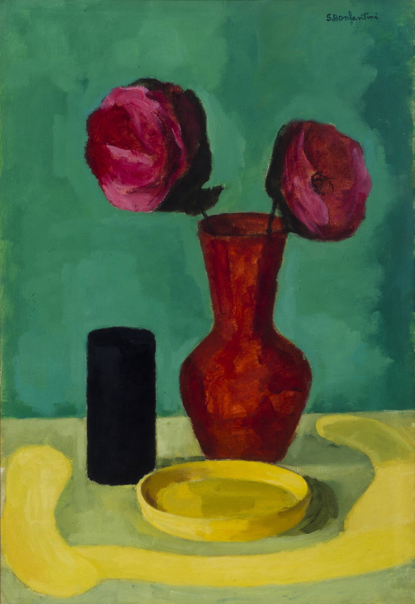 SERGIO BONFANTINI - 'Vaso rosso' 1970