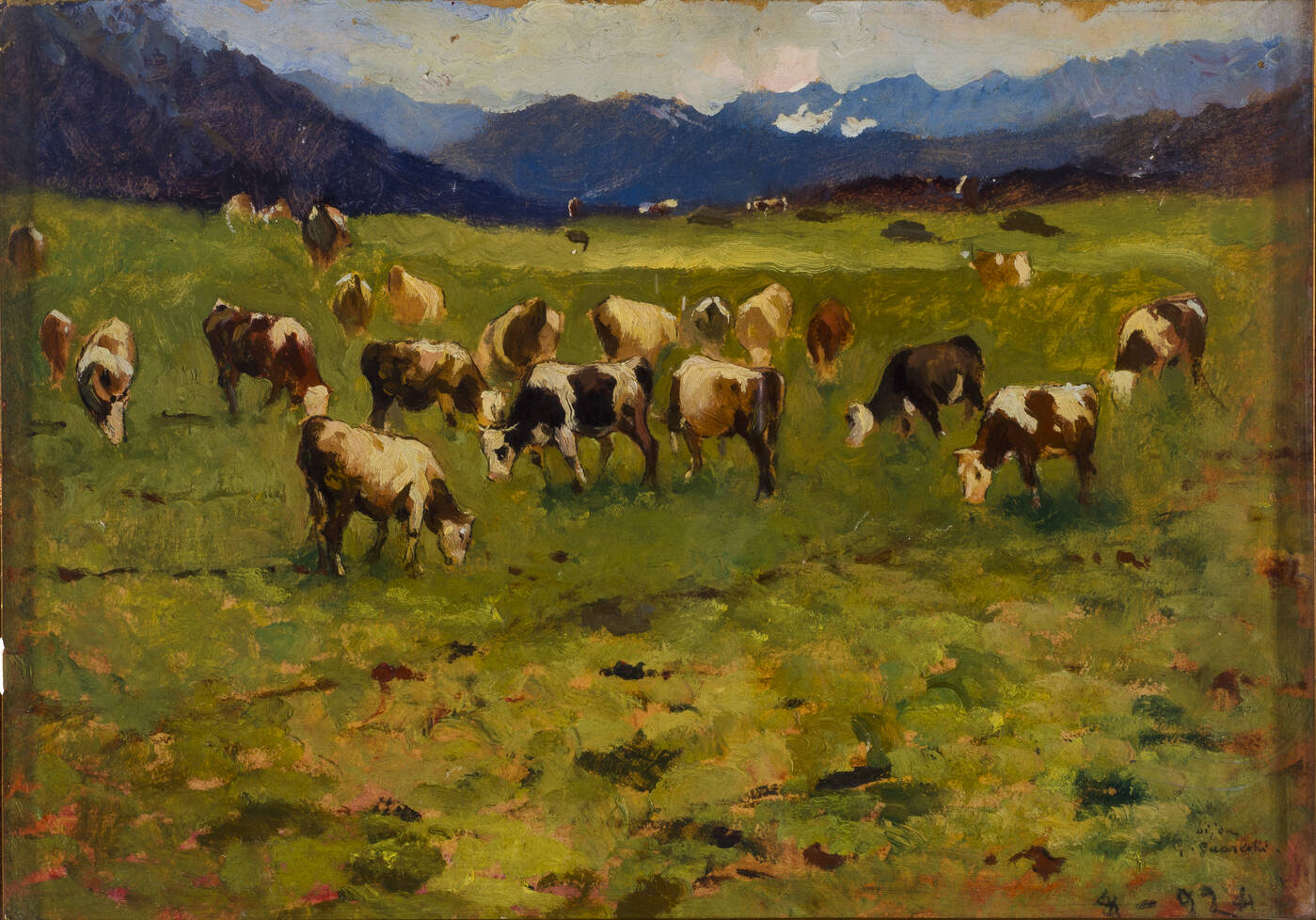 GIOVANNI GUARLOTTI - 'Mucche' 1924