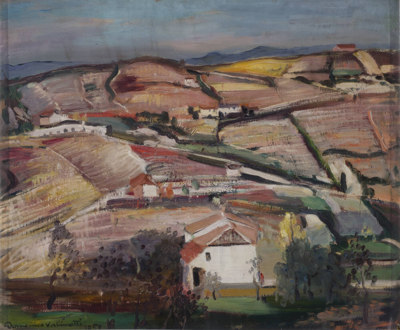 DOMENICO VALINOTTI - 'Colline in autunno' 1952