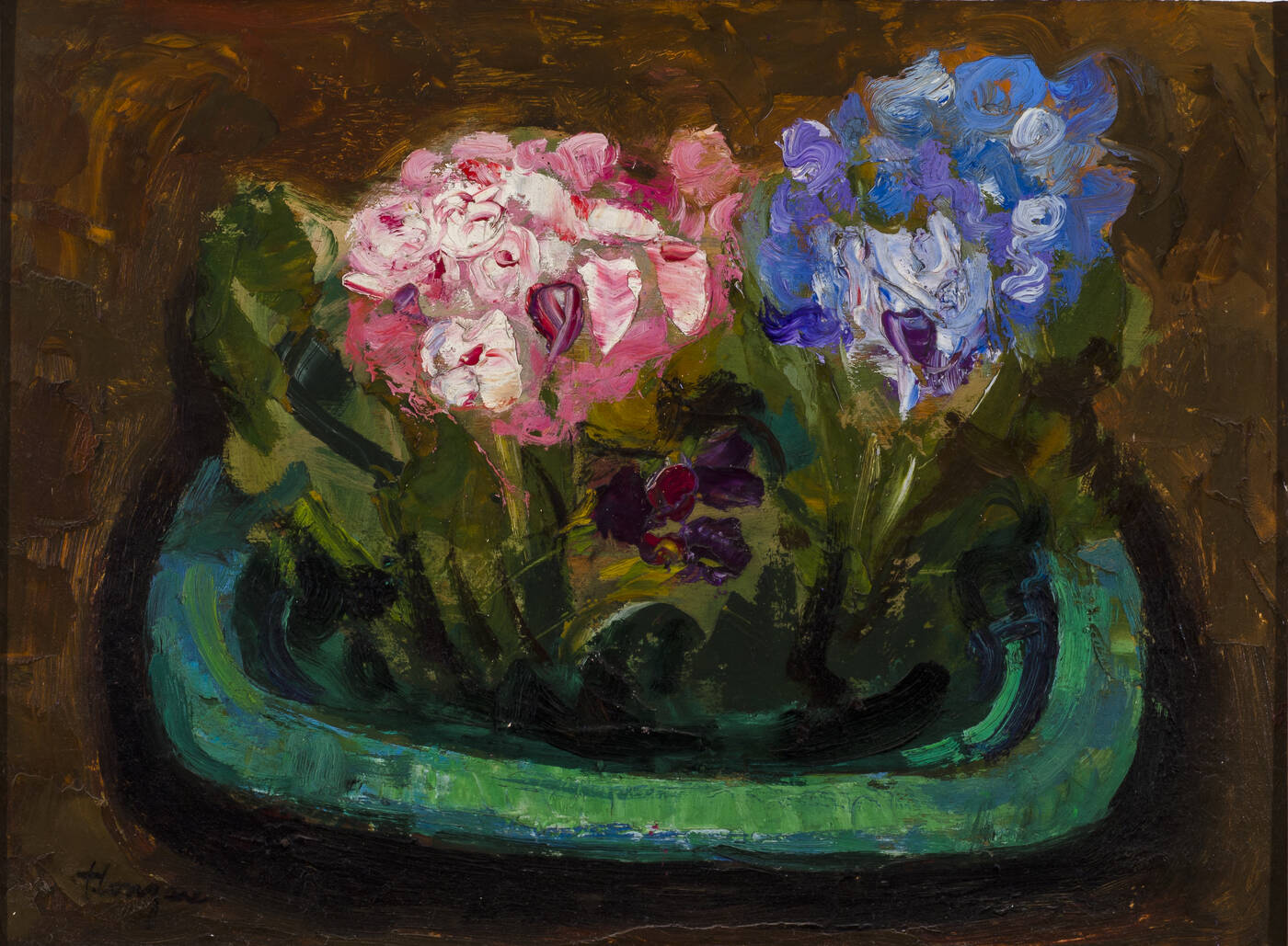 TRENTO LONGARETTI - 'Piatto con fiori' 1984