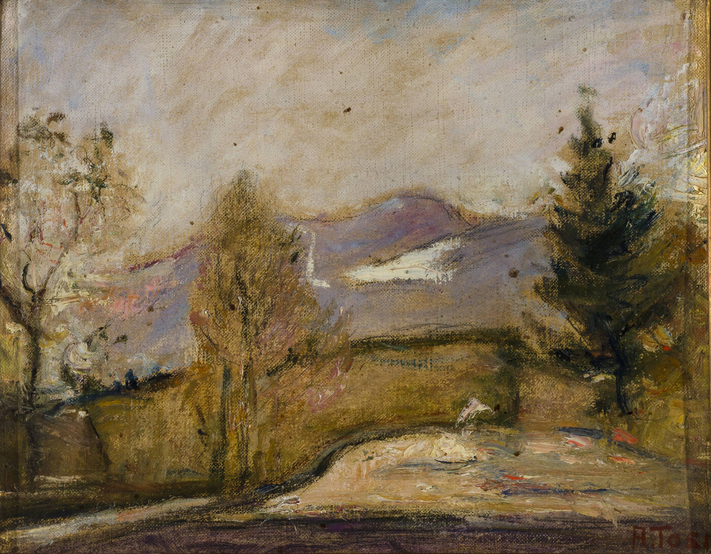 ARTURO TOSI - 'Paesaggio di montagna' 1941