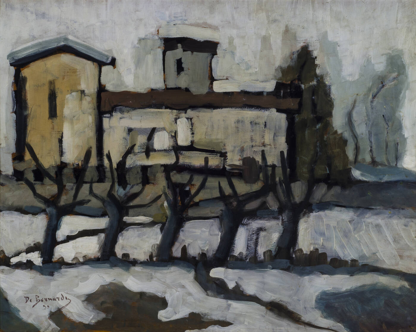 DOMENICO DE BERNARDI - 'Paesaggio con casa' 1930
