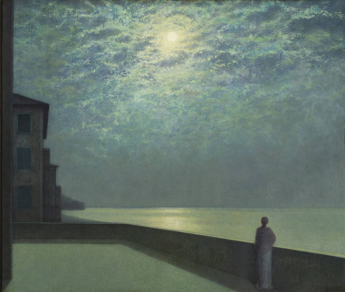 MARIO REVIGLIONE - 'Notturno metafisico (Alassio)' 1912 ca