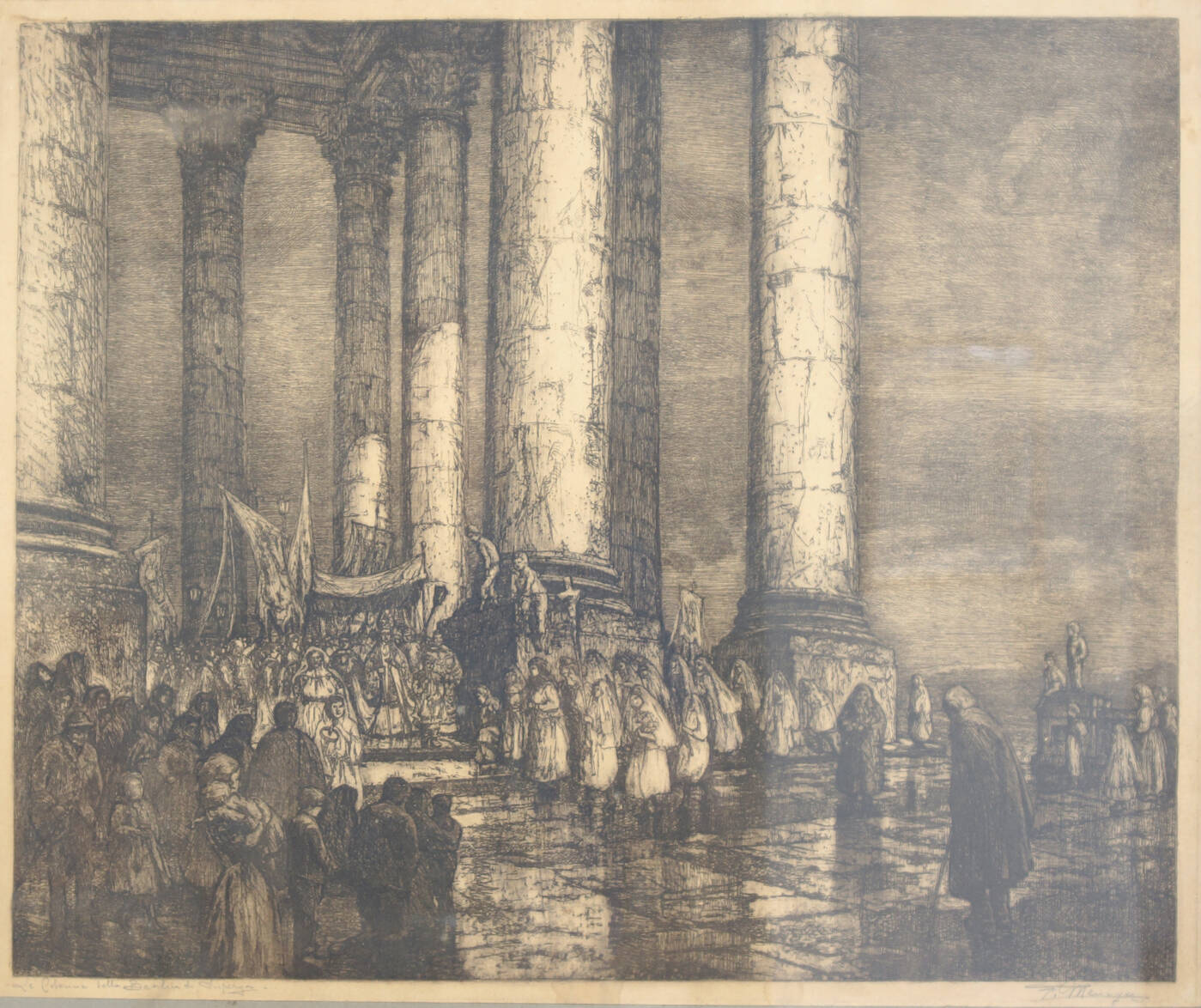 FRANCESCO MENNYEY - 'Le colonne della Basilica di Superga'