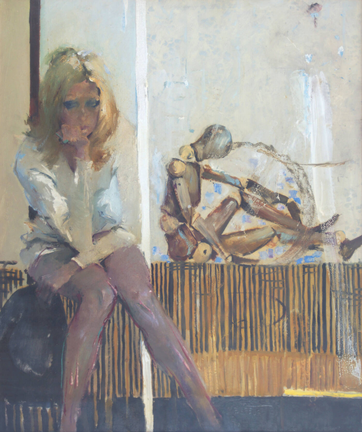 MICHELE BARETTA - 'Figura con manichino' 1970